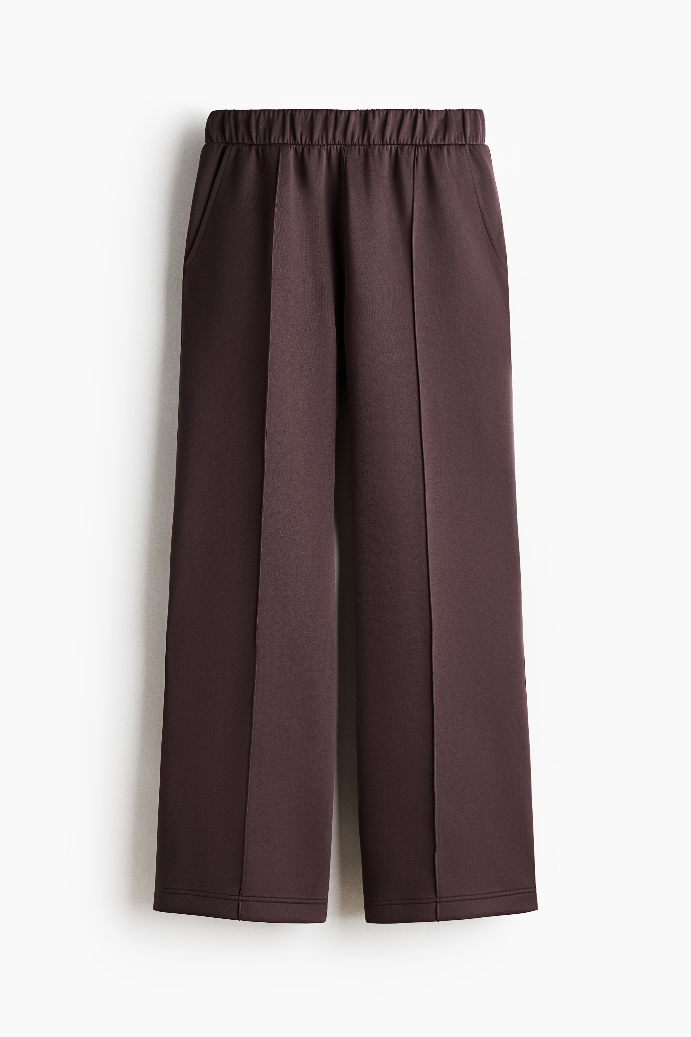 Crease-front pull-on trousers - Truffle grey/Old rose/Navy blue