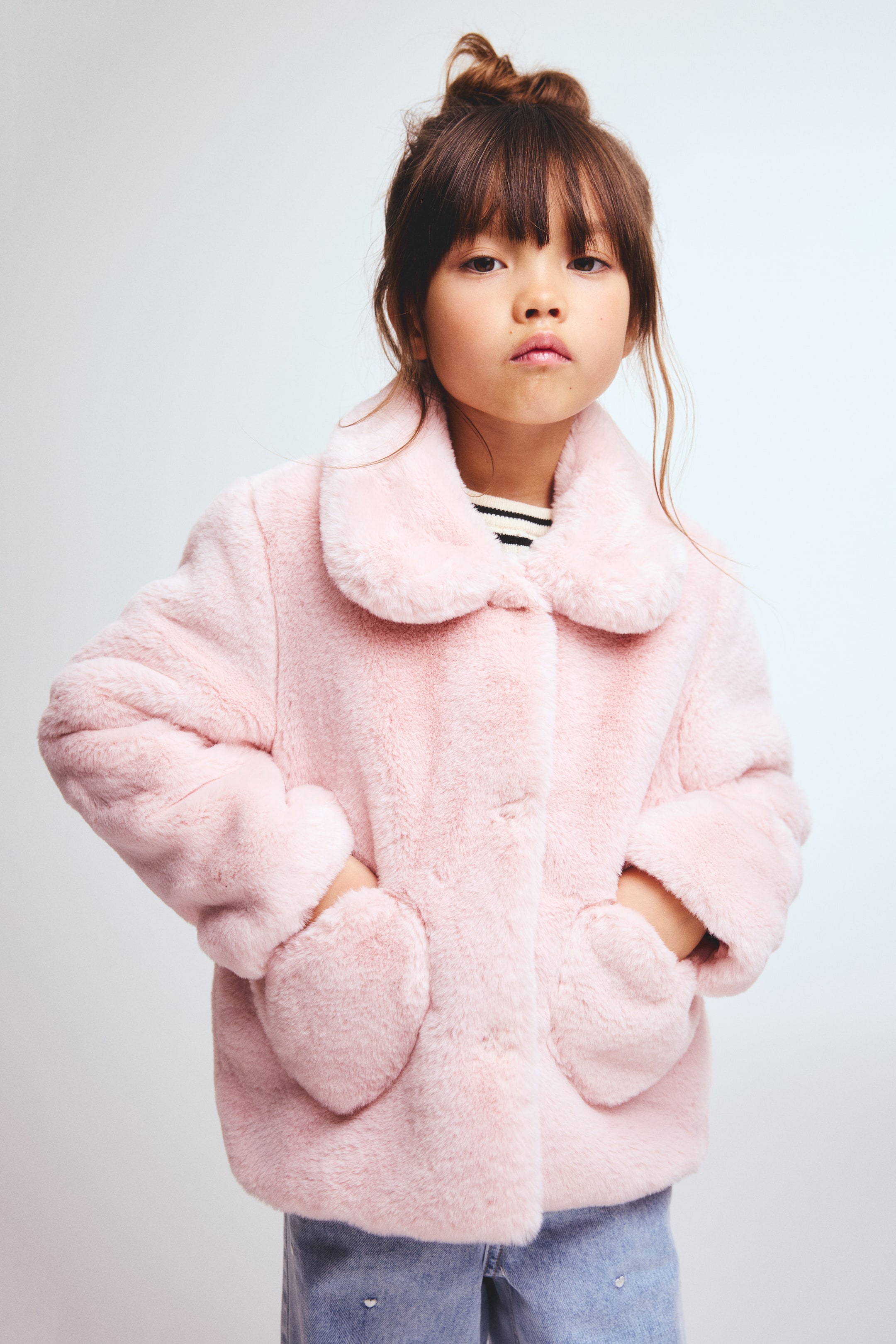 View larger image: Fluffy jacket - Light pink - Kids | H&M IE 1