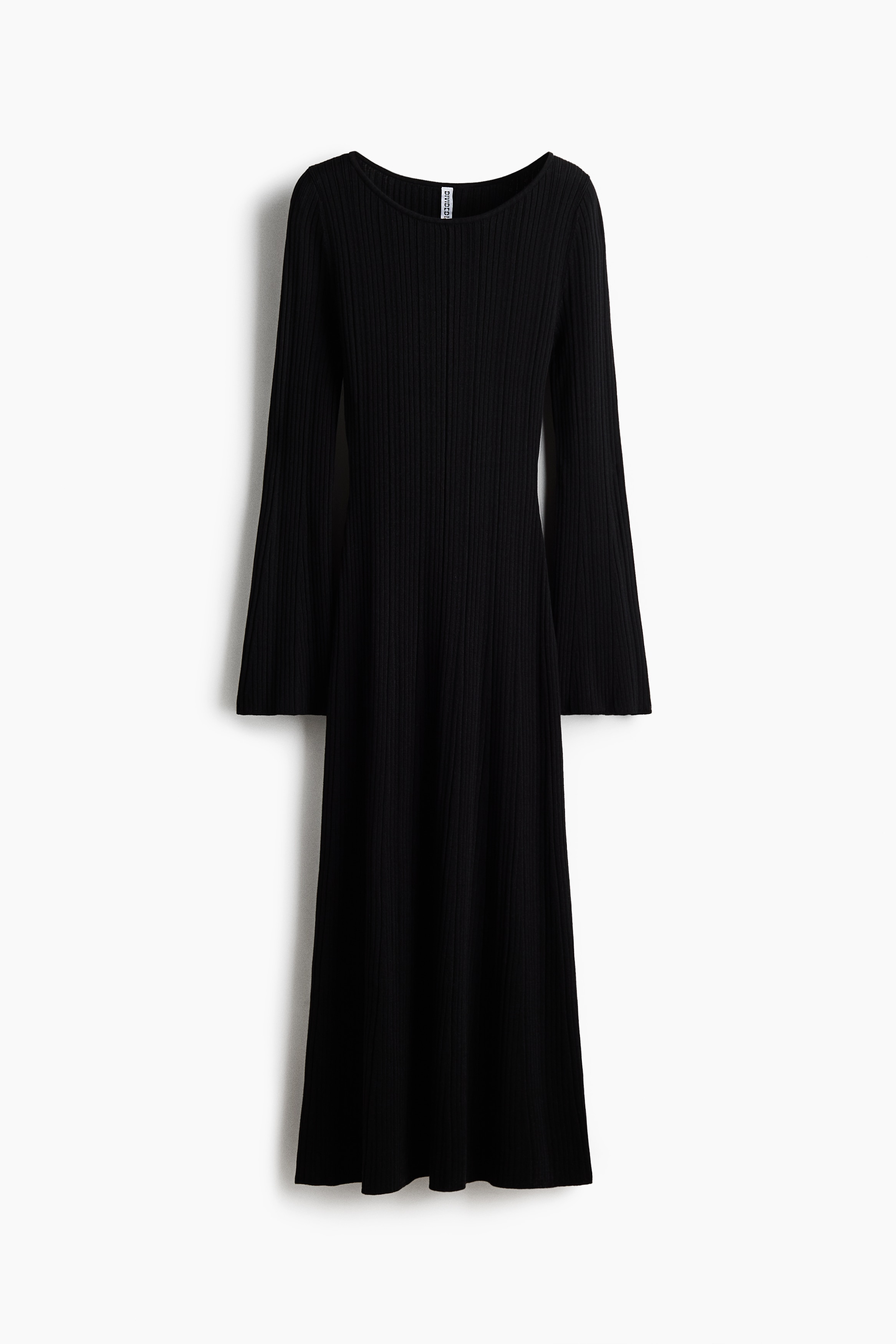 Robe en tricot côtelé - Noir