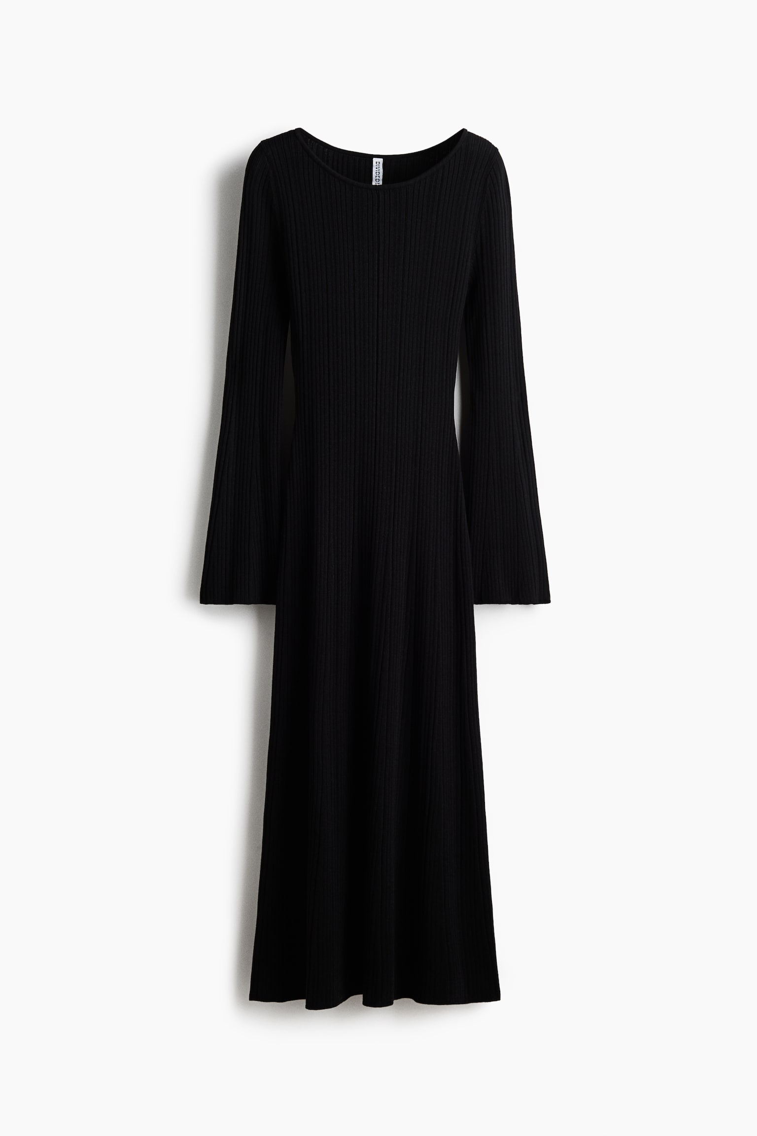 Rib-knit dress - Black - 2