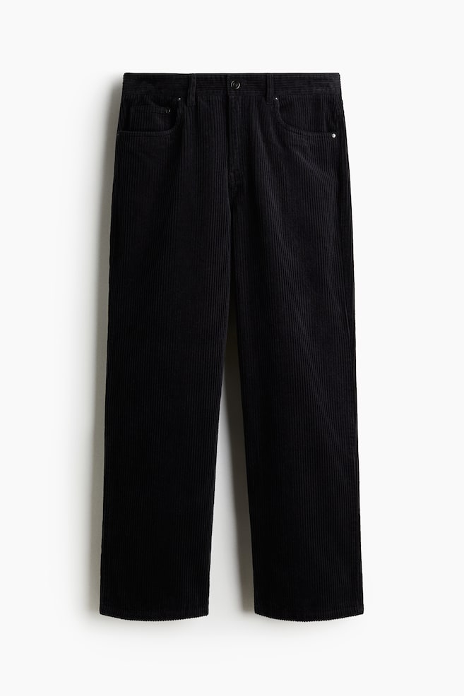Cordhose in Relaxed Fit - Marineblau/Dunkelbraun - 1