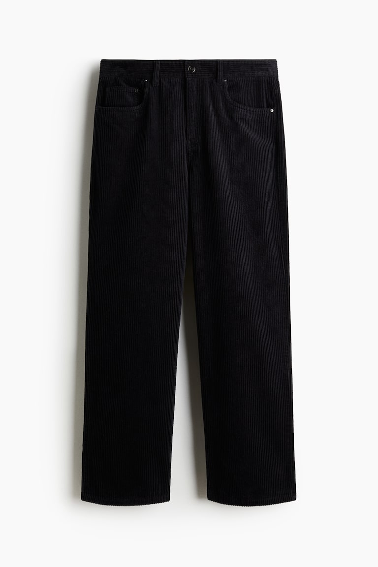 Pantalone od rebrastog somota Relaxed Fit