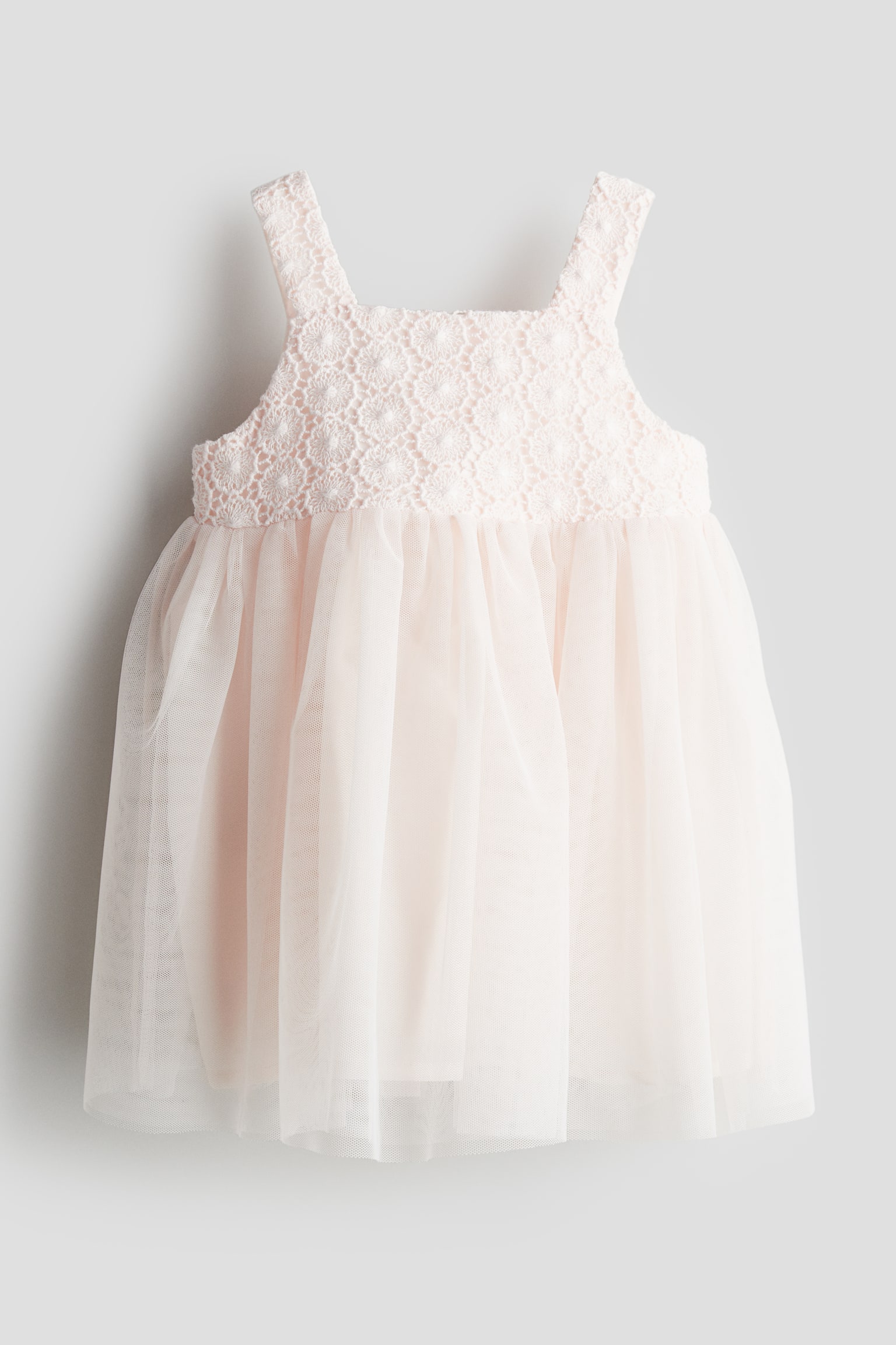 Tulle Dress - Powder pink/White - 1