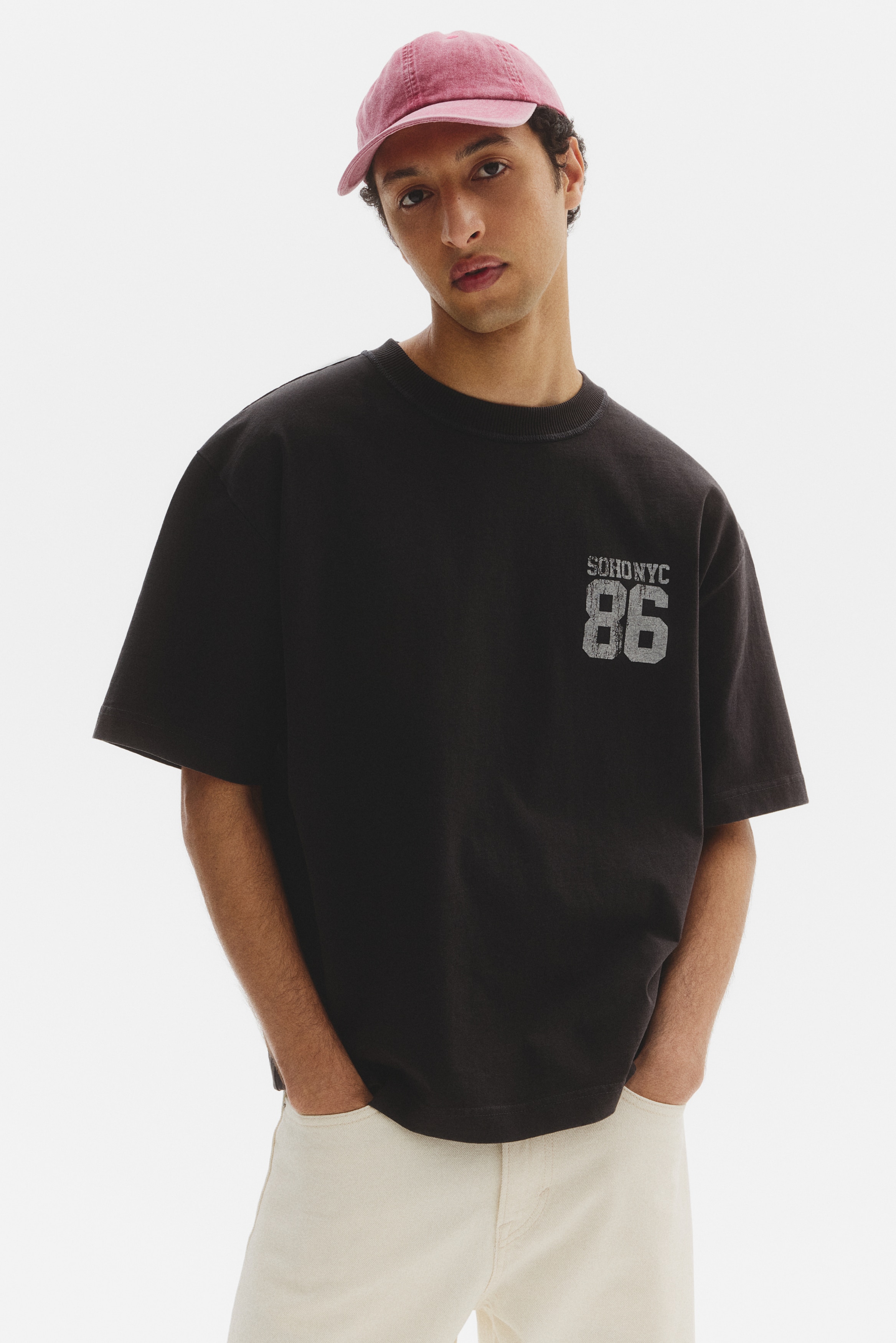 Loose-Fit Printed T-Shirt - Black/SoHo NYC/White/SoHo Champions/Light gray melange/SoHo NYC/Dark gray/West Coast Run Club