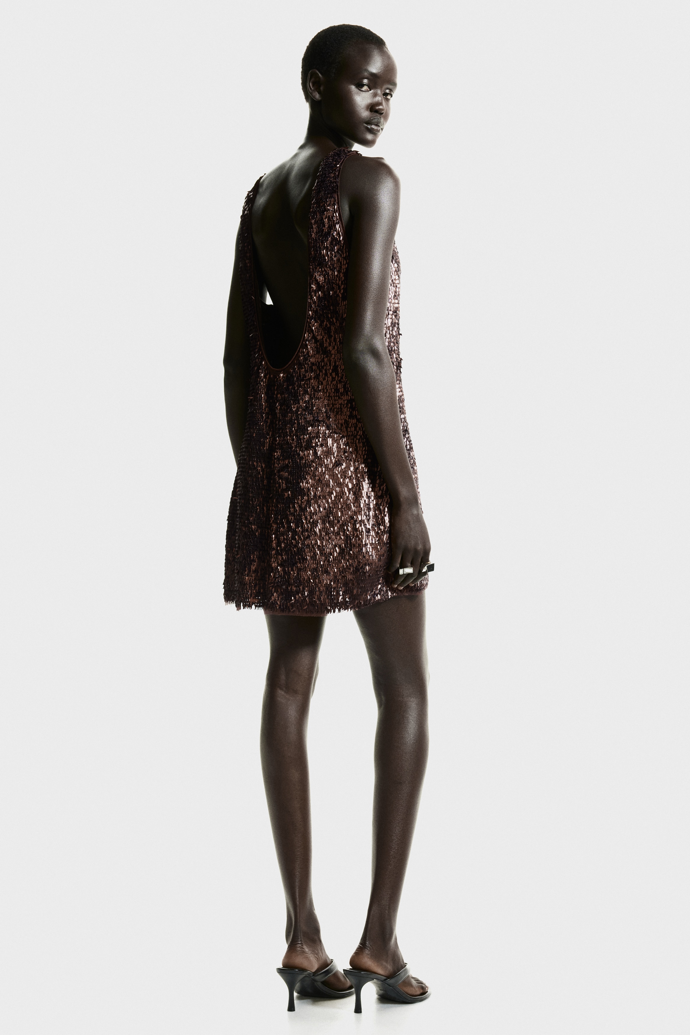h&m purple bodycon dress Dark Purple Glitter Tight Fitted Halterneck Cut Out Bodycon Dress