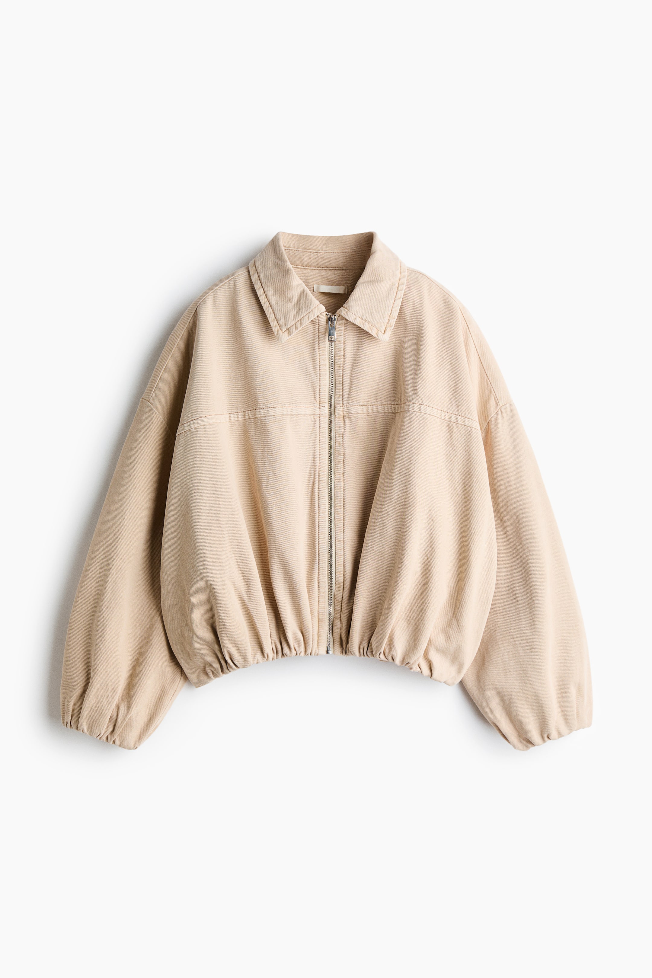 View larger image: Cotton denim jacket - Light beige - Ladies | H&M 1