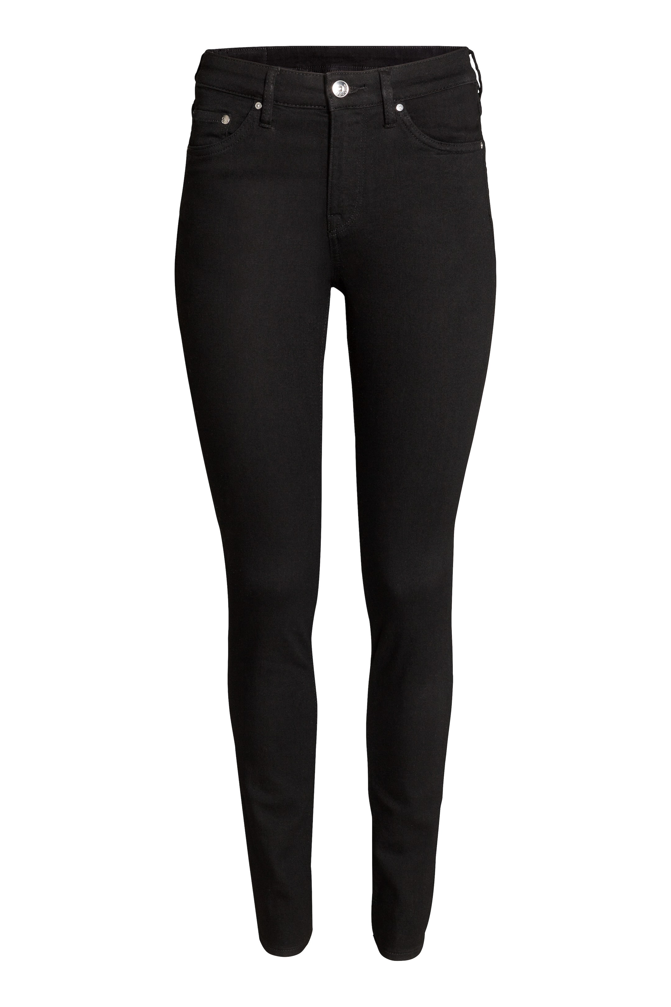 Ver imagem maior: Skinny Regular Jeans - Denim preto - SENHORA | H&M PT 1