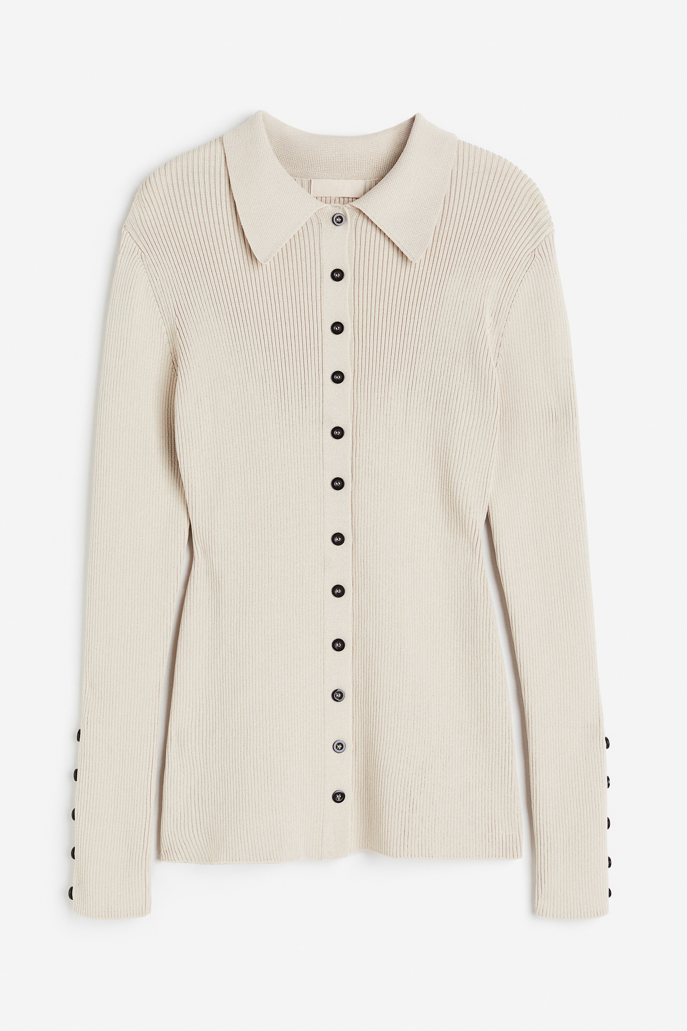 Rib-knit cardigan