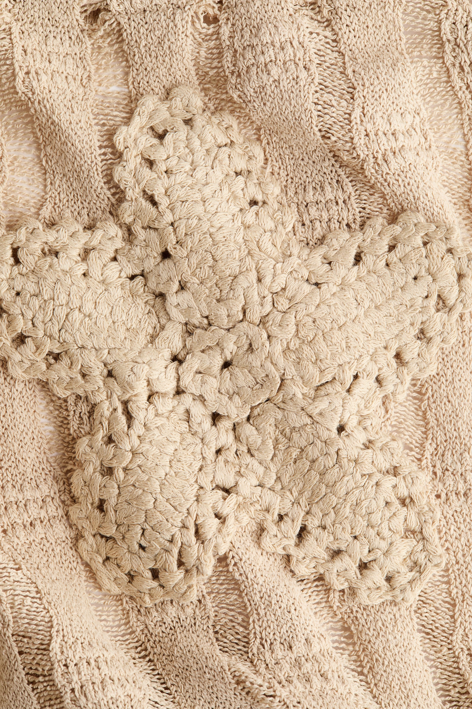 Женский топ H&M Crochet-Look Halterneck Top, цвет: Бежевый — фото 7