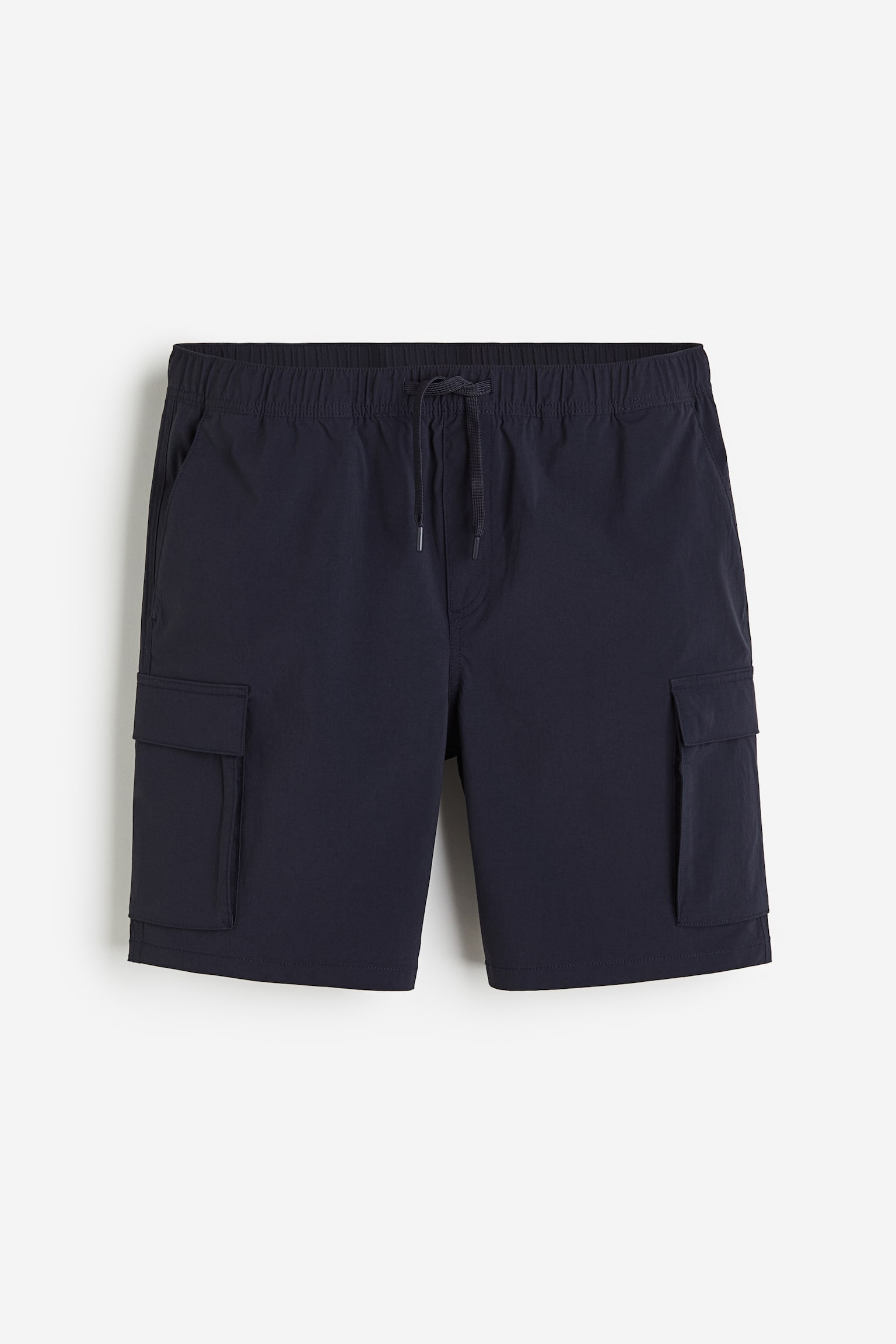 Regular Fit Nylon cargo shorts - Navy blue - 2