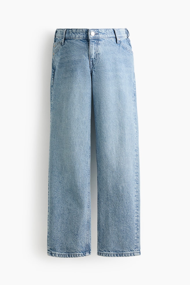 MAMA Straight Ankle Jeans - Denim blue/White - 1