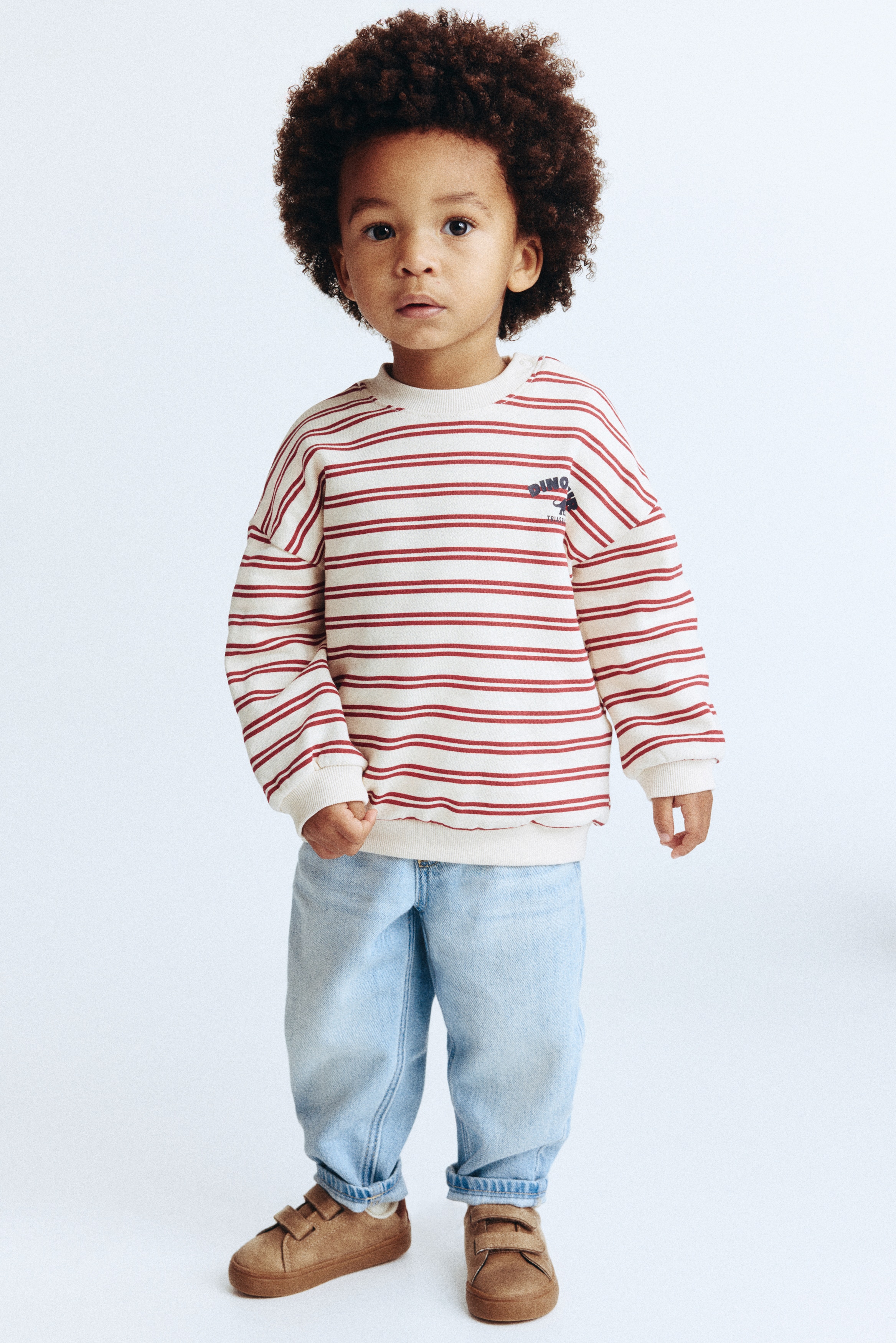 Felpa con stampa - Beige chiaro/dinosauro/Verde/Boston/Azzurro/balene/Crema/automobili/Marrone chiaro/1975/Verde chiaro/dinosauro/Grigio chiaro/dinosauri