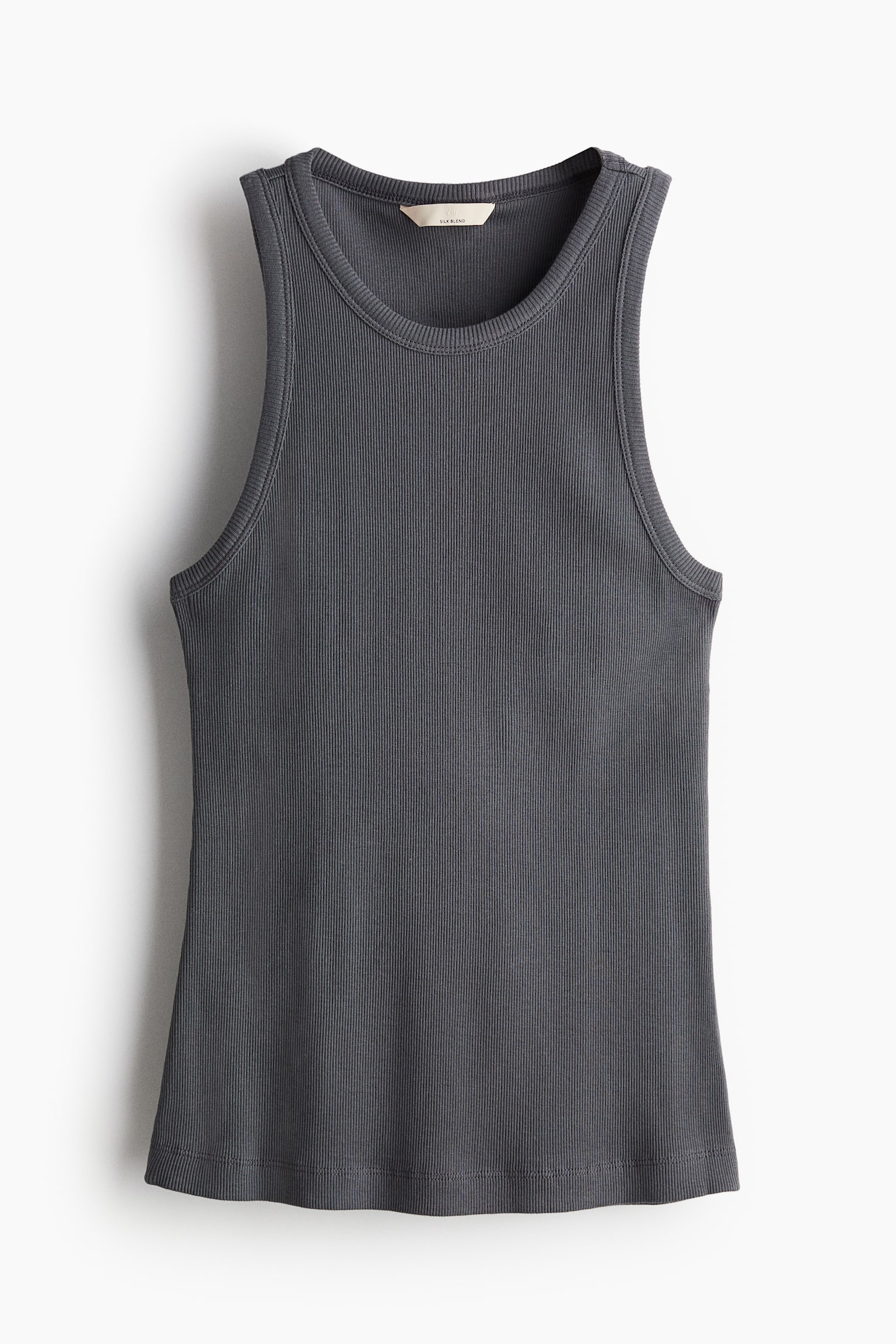 Silk Blend Tank - Dark grey/Dusky green/Orange/Light grey/Light beige/White - 2