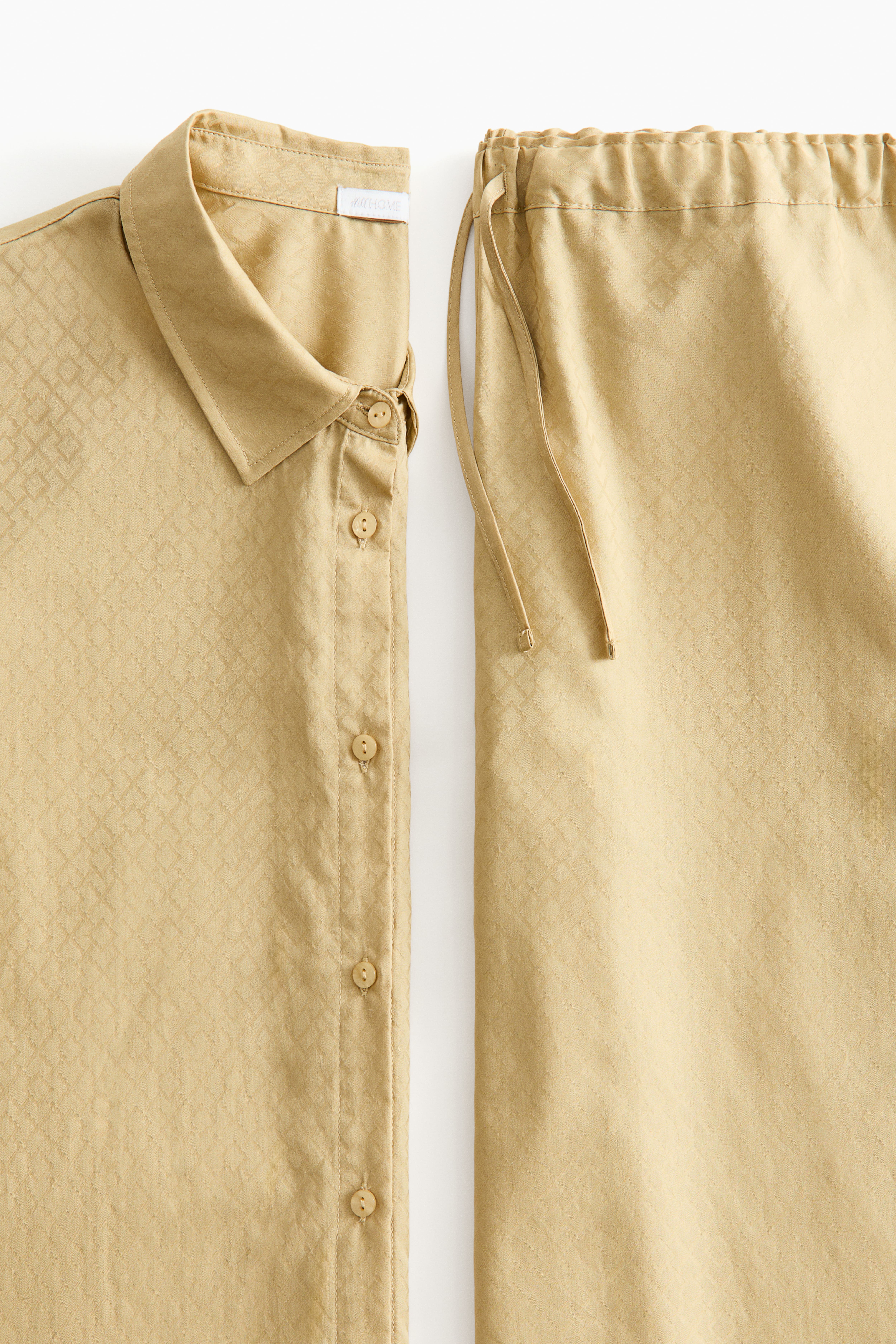 Checked Cotton Sateen Pajamas