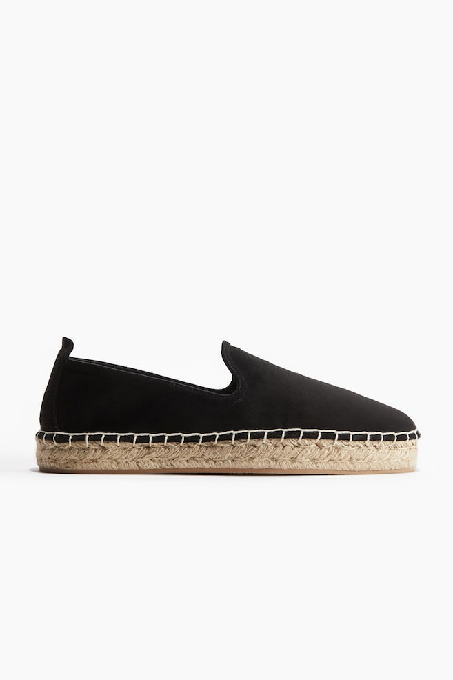 Canvas Espadrilles - Black/Light gray - 1