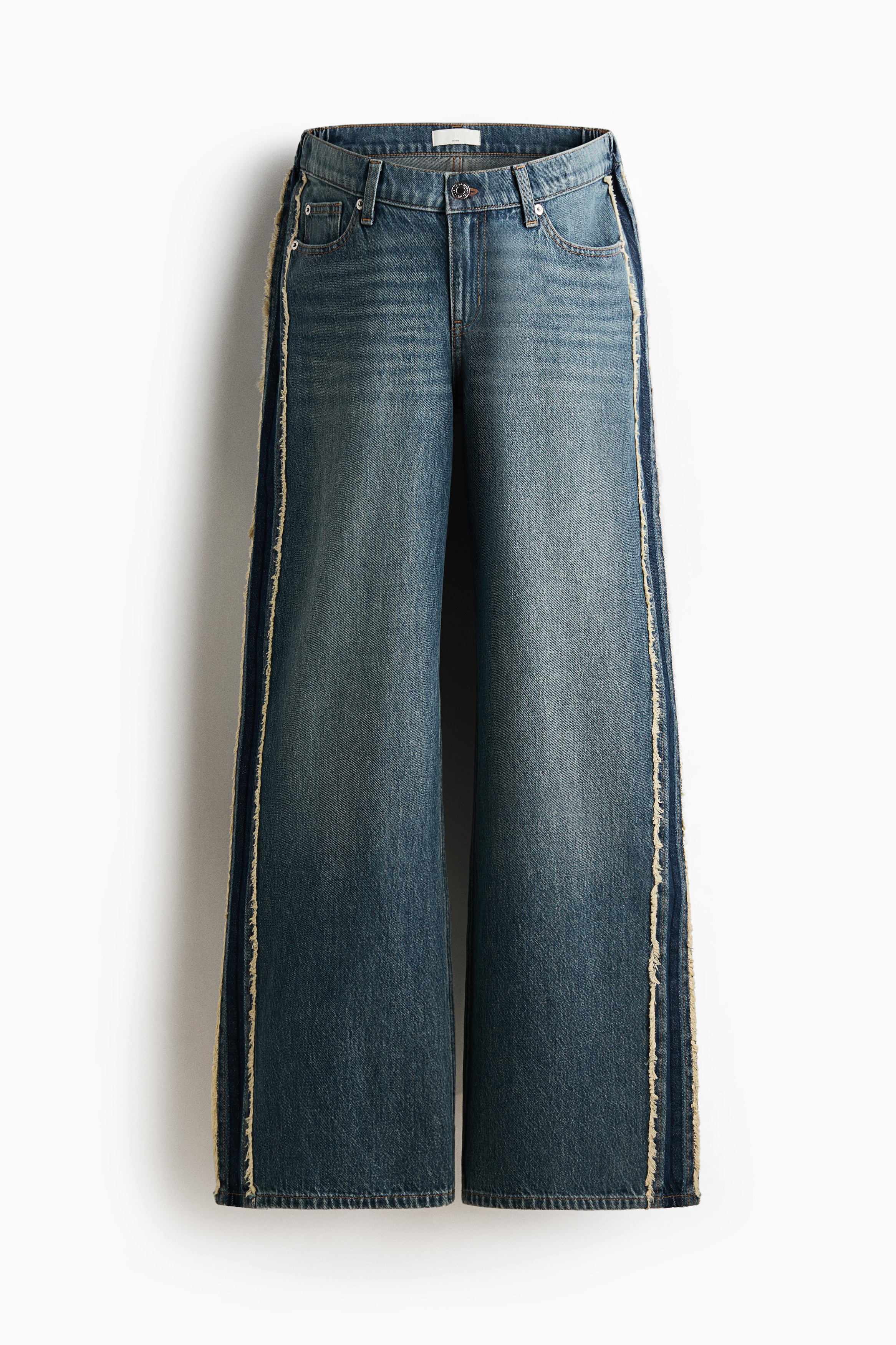 MAMA Low Waist Jeans - Ciemnoniebieski denim