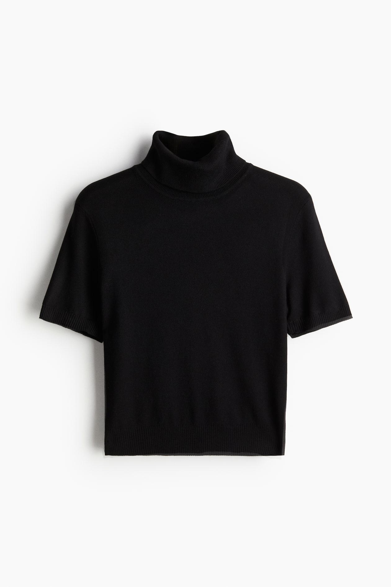 Top col roulé en maille fine - Noir - FEMME | H&M FR