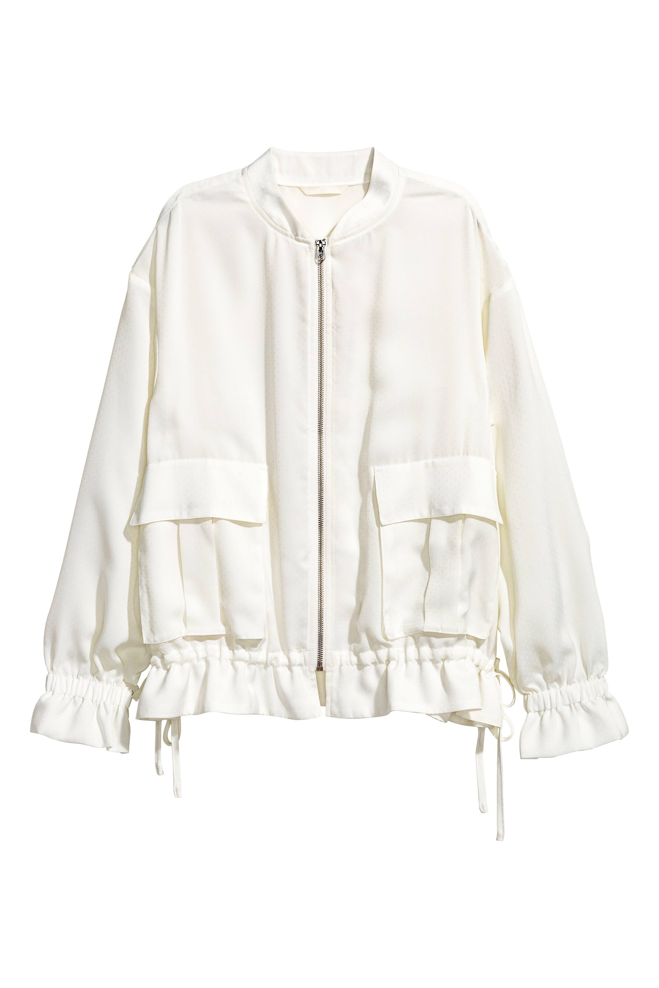 View larger image: Satin bomber jacket - White - Ladies | H&M GB 1