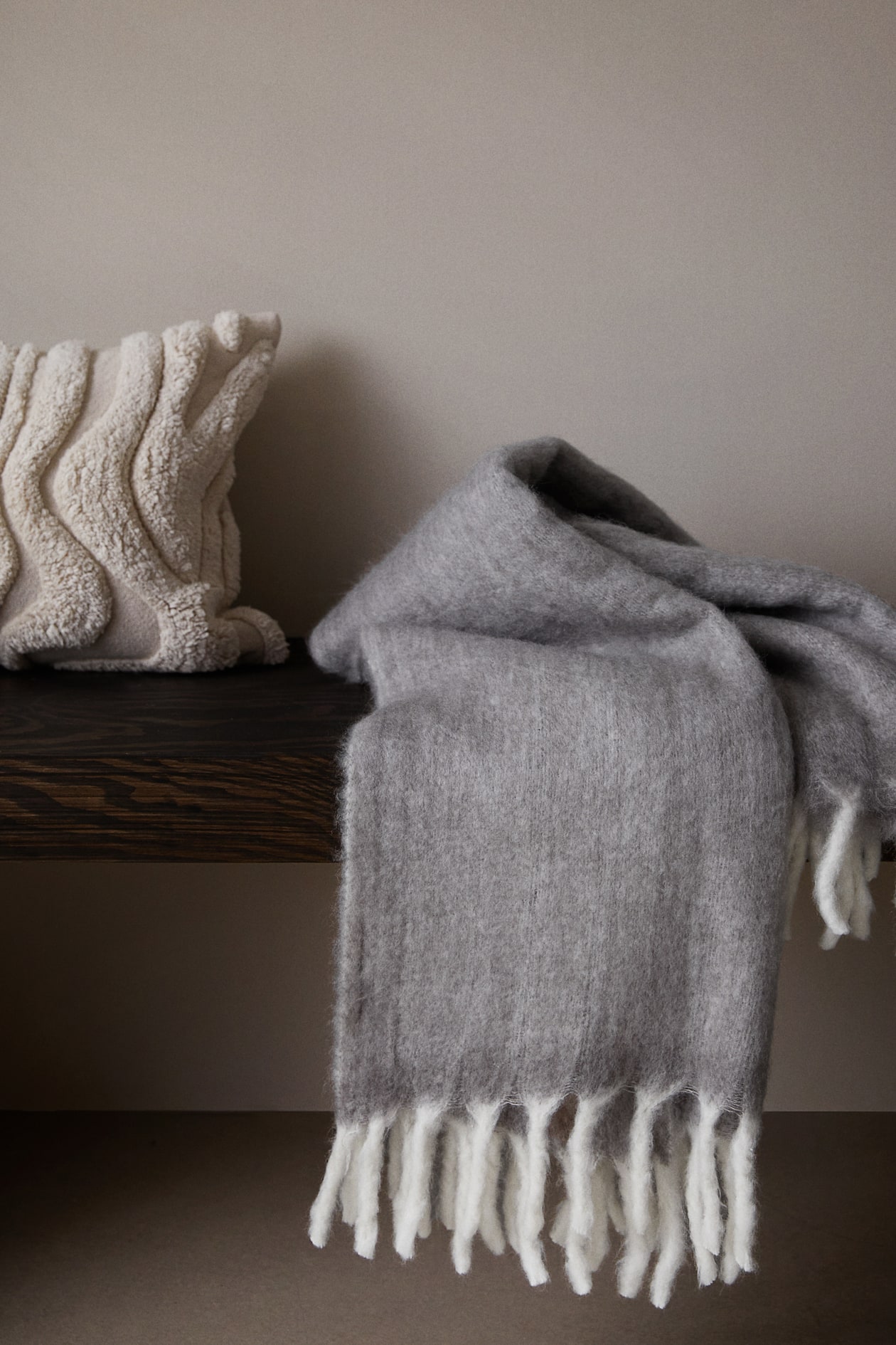 ウールブレンドブランケット - ライトグレー - Home All | H&M JP 