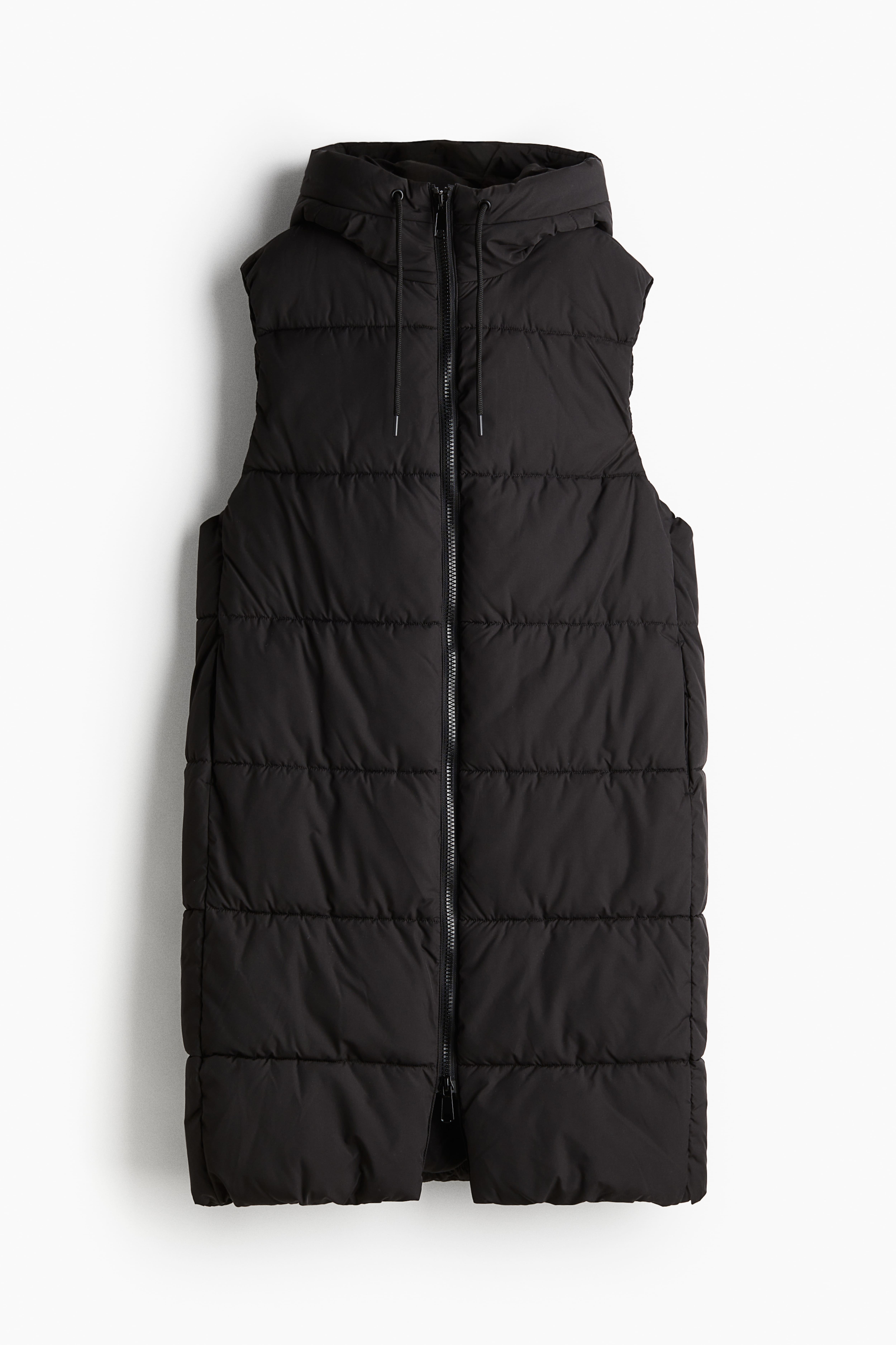 NEW H&M RARE Sold Out Full Length Oversized Hooded Puffer Vest shops