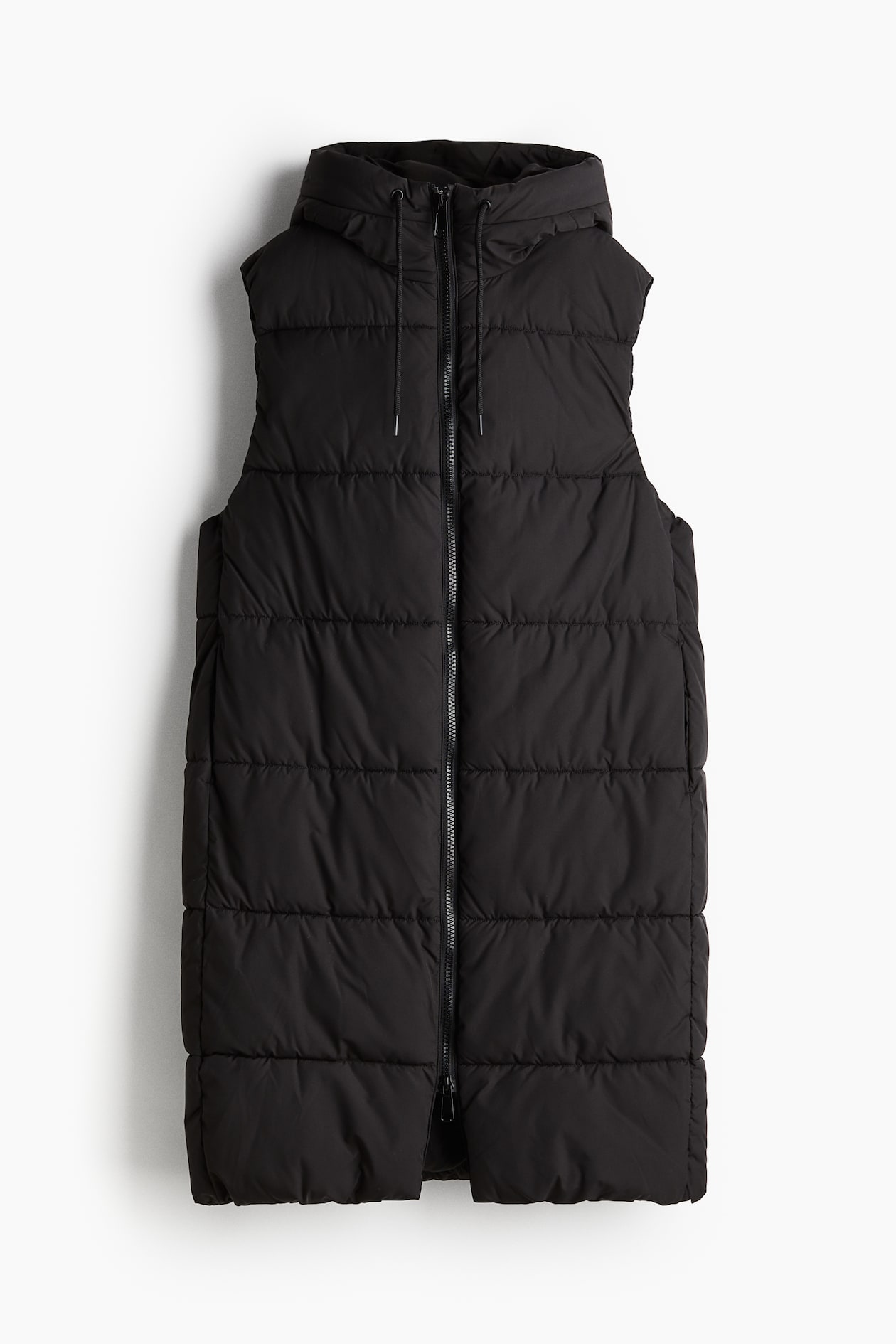 vest h and m black coat