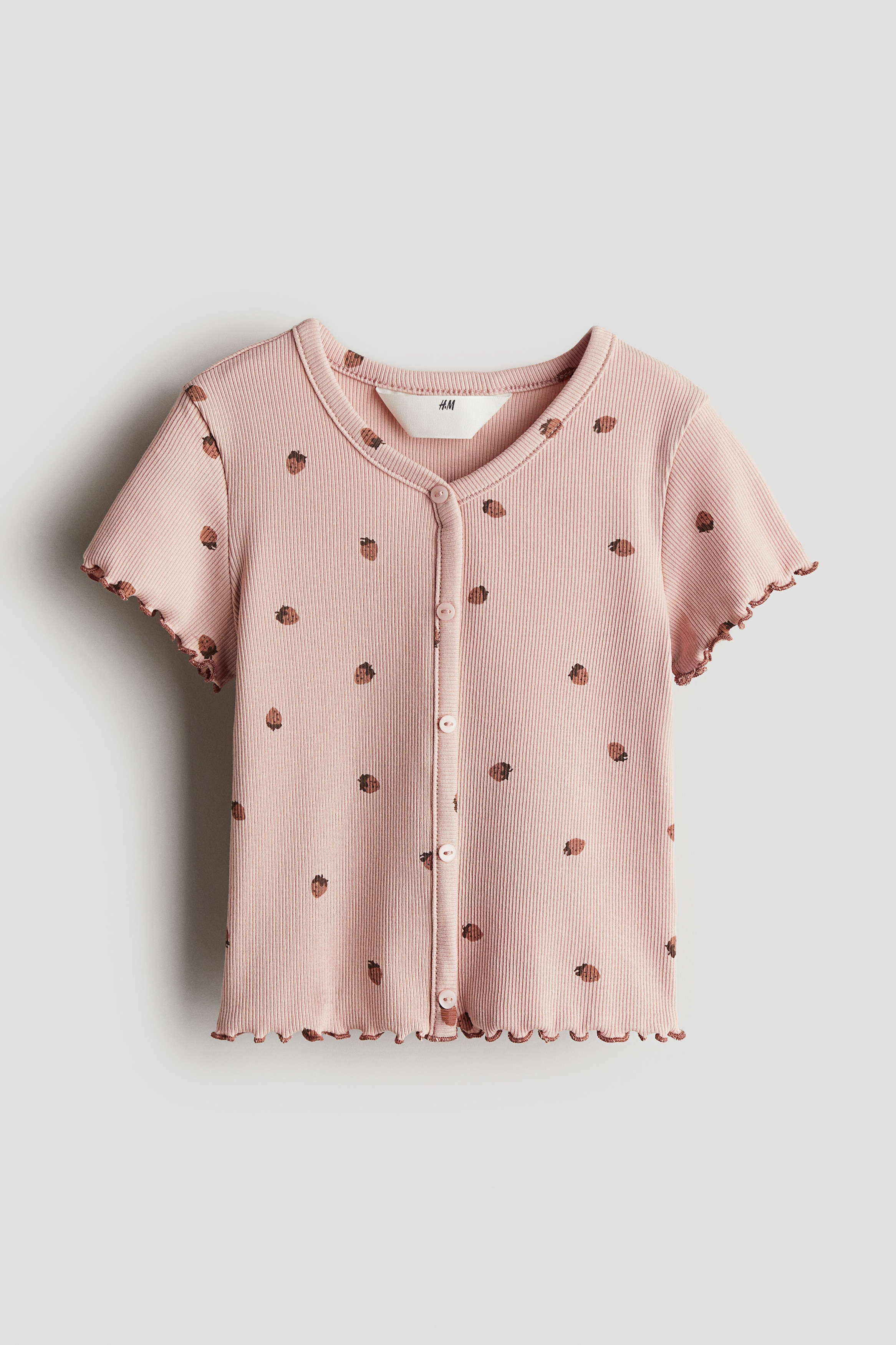 Geribd katoenen T-shirtModel