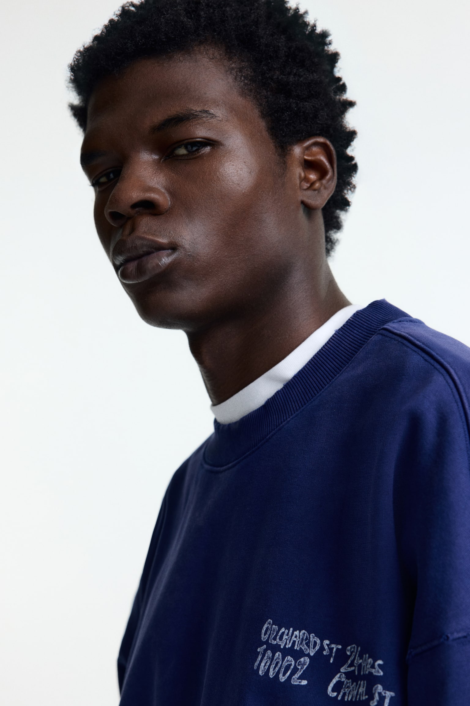 Oversized Fit Printed sweatshirt - Dark blue/Orchard St/Dark grey/Ludlow St - 6