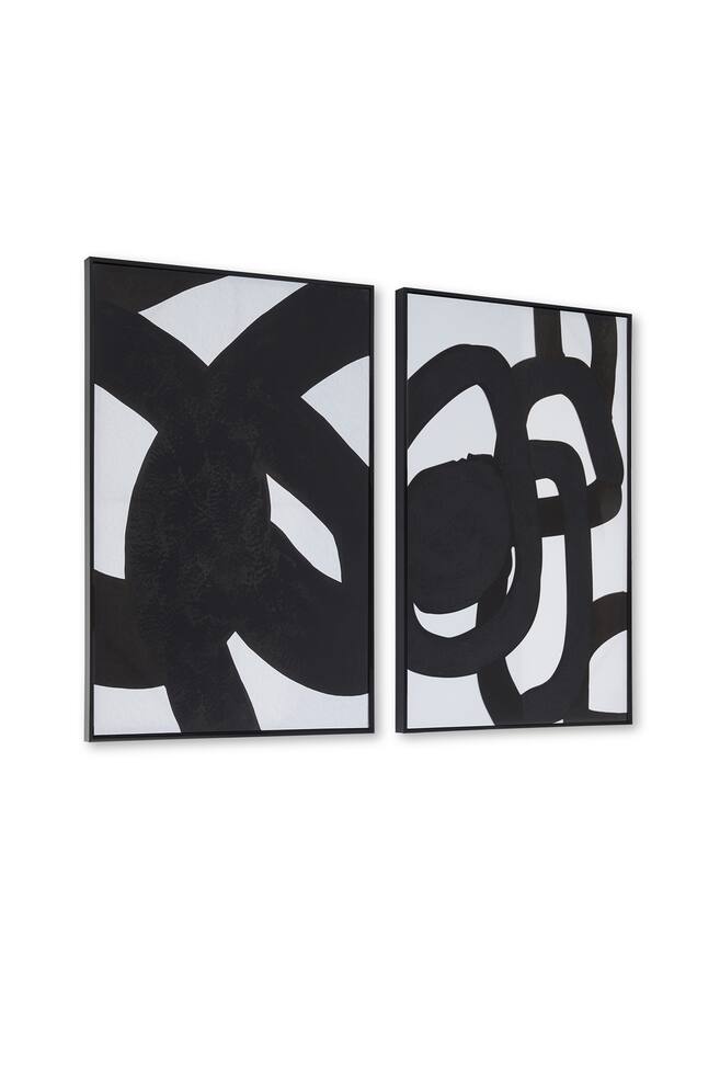 Astratto Set Of Two Wall Art - Black - 8