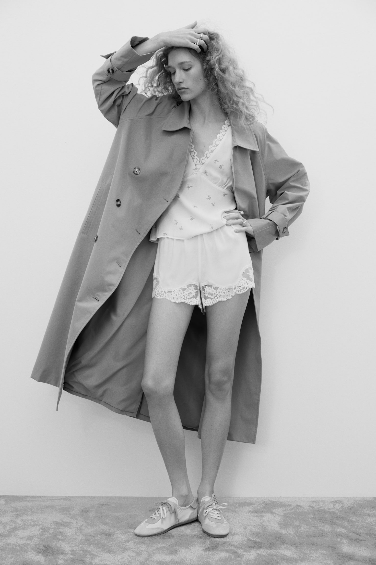 Sleeveless viscose top - White/Floral - 6