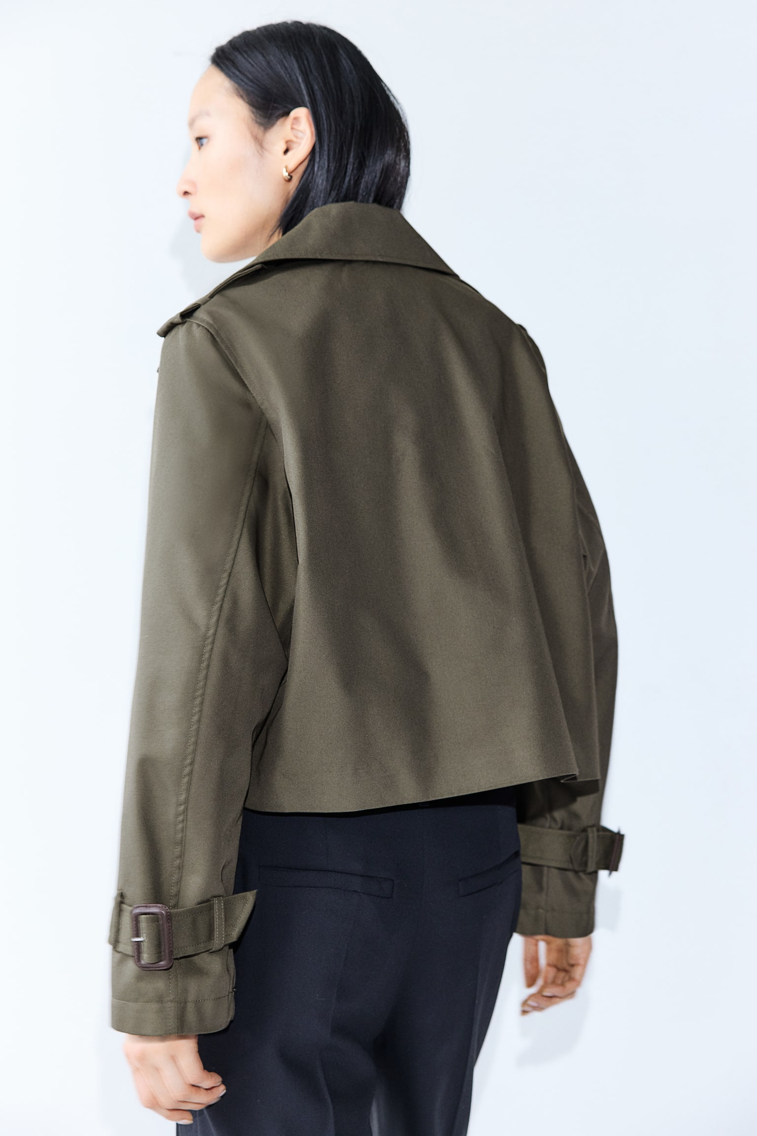 Veste façon trench - Vert kaki foncé/Noir/Beige/Bleu marine - 6