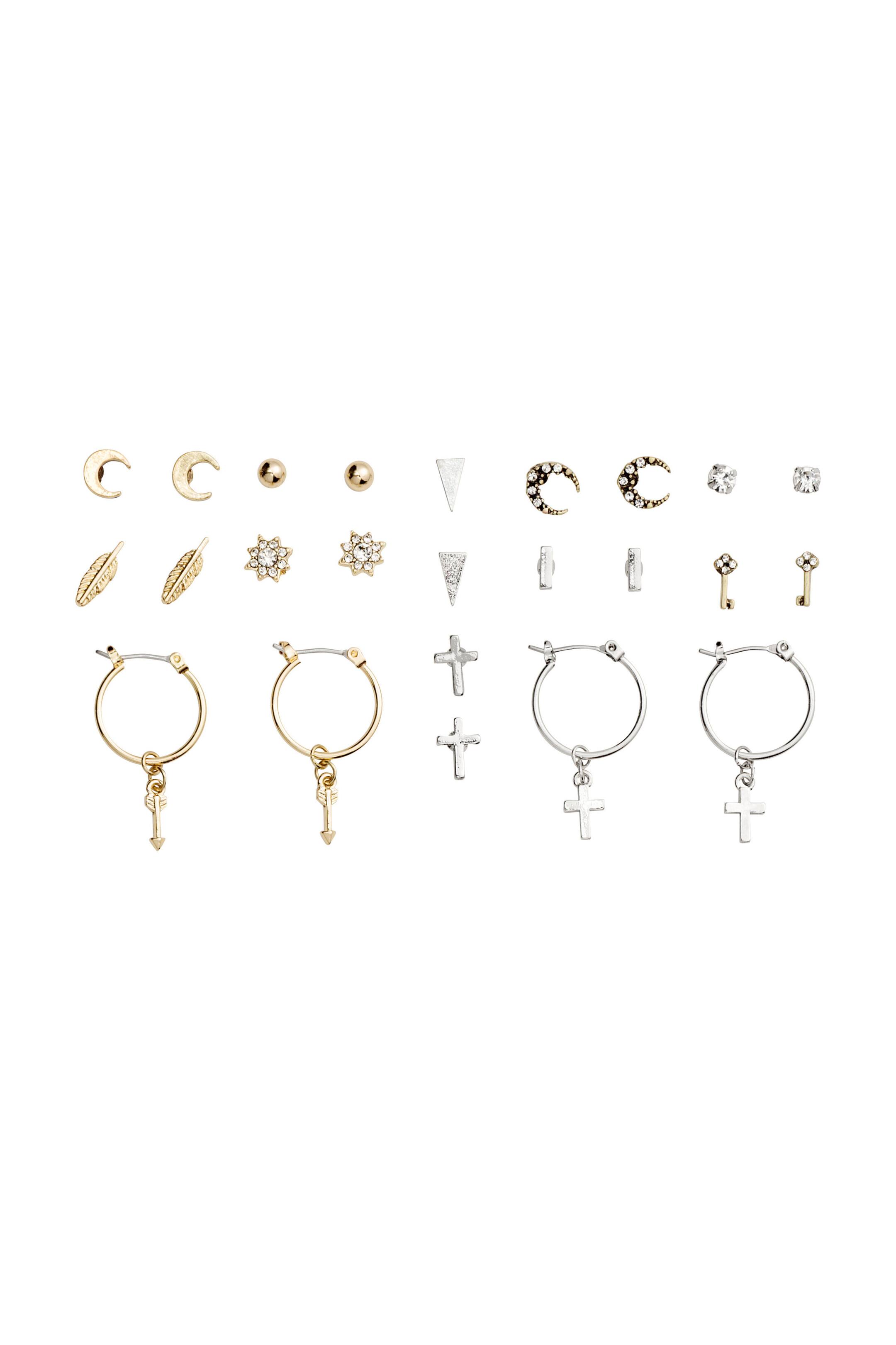 View larger image: 12 pairs earrings - Gold/Silver - Ladies | H&M GB 1