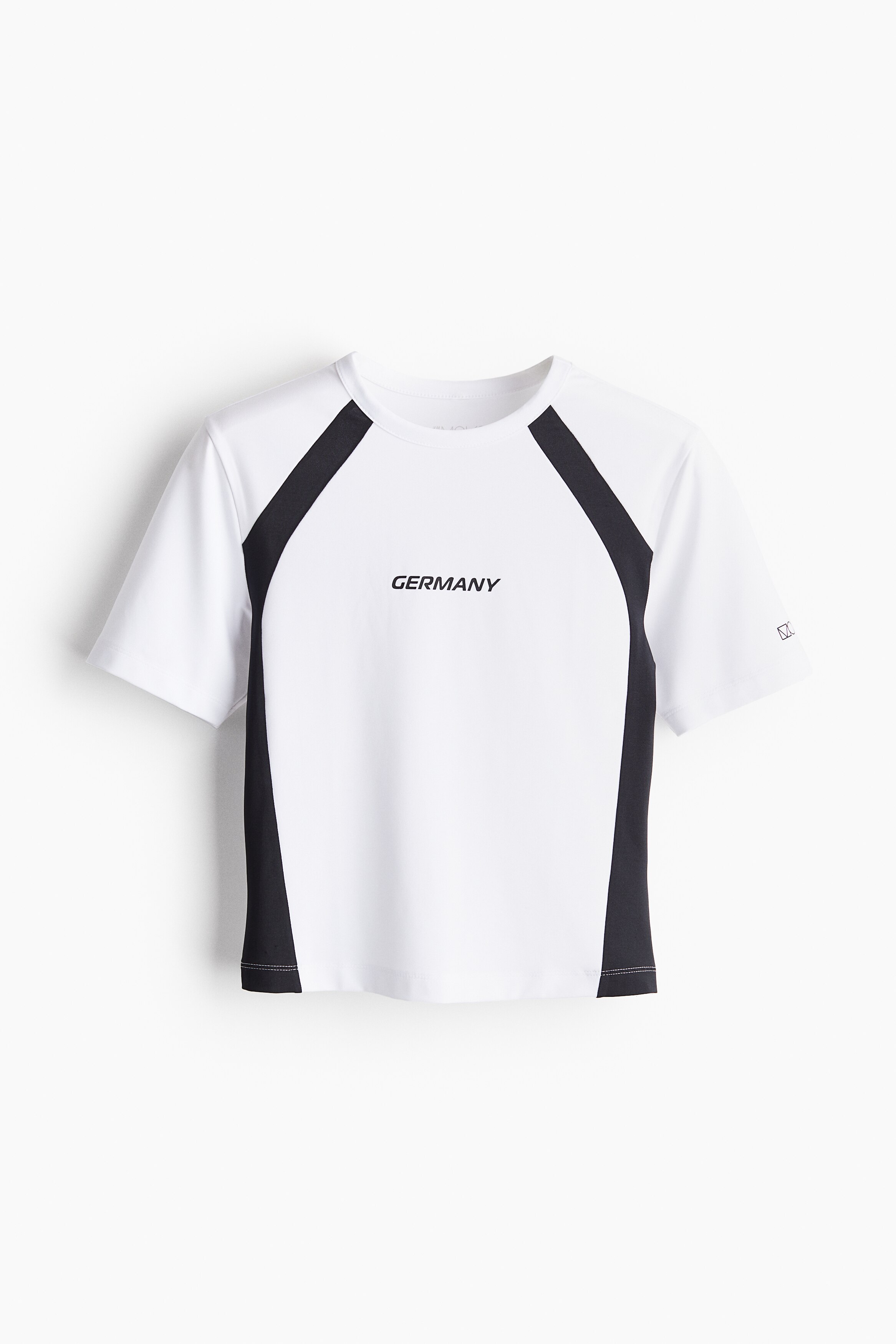 H & M - Kurzes Sportshirt aus DryMove - Weiß - Sportswear
