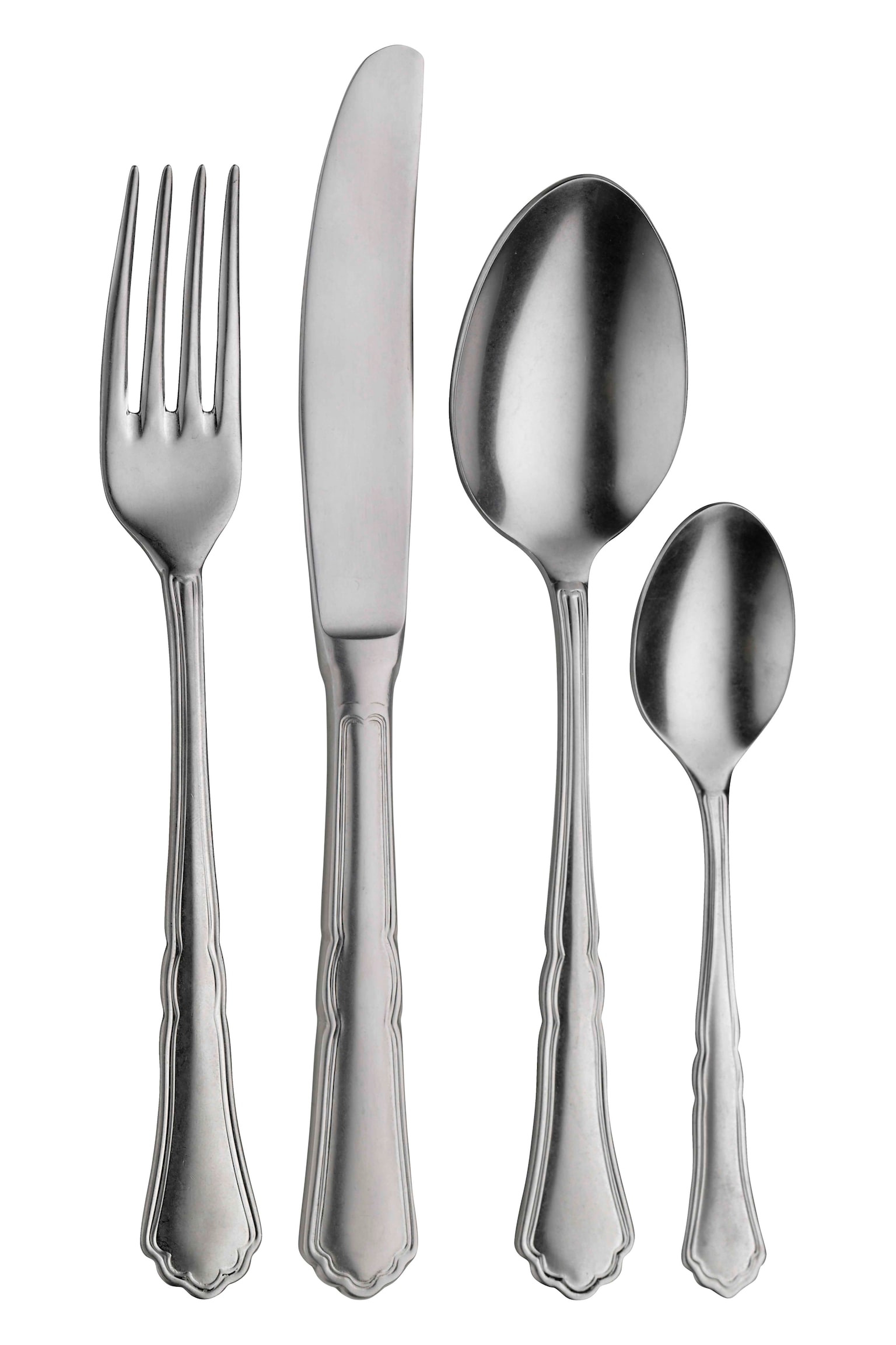 Settecento 24 Pc Set - Acabamento Vintage Aço Inox - 1