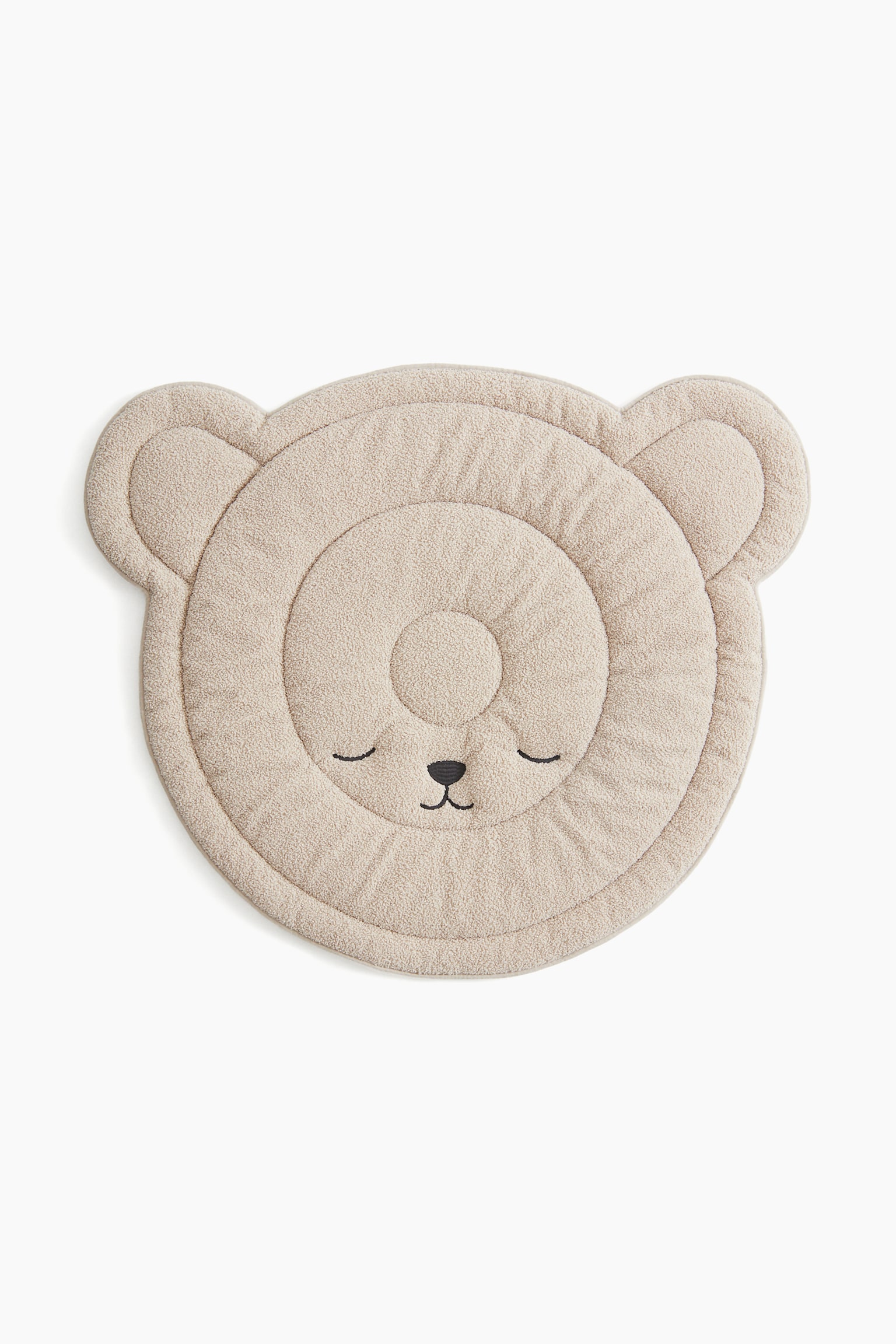 Pile baby mat - Light beige/Teddy bear/Grey - 2