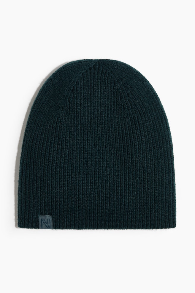 Wool-blend hat - Dark turquoise - 1