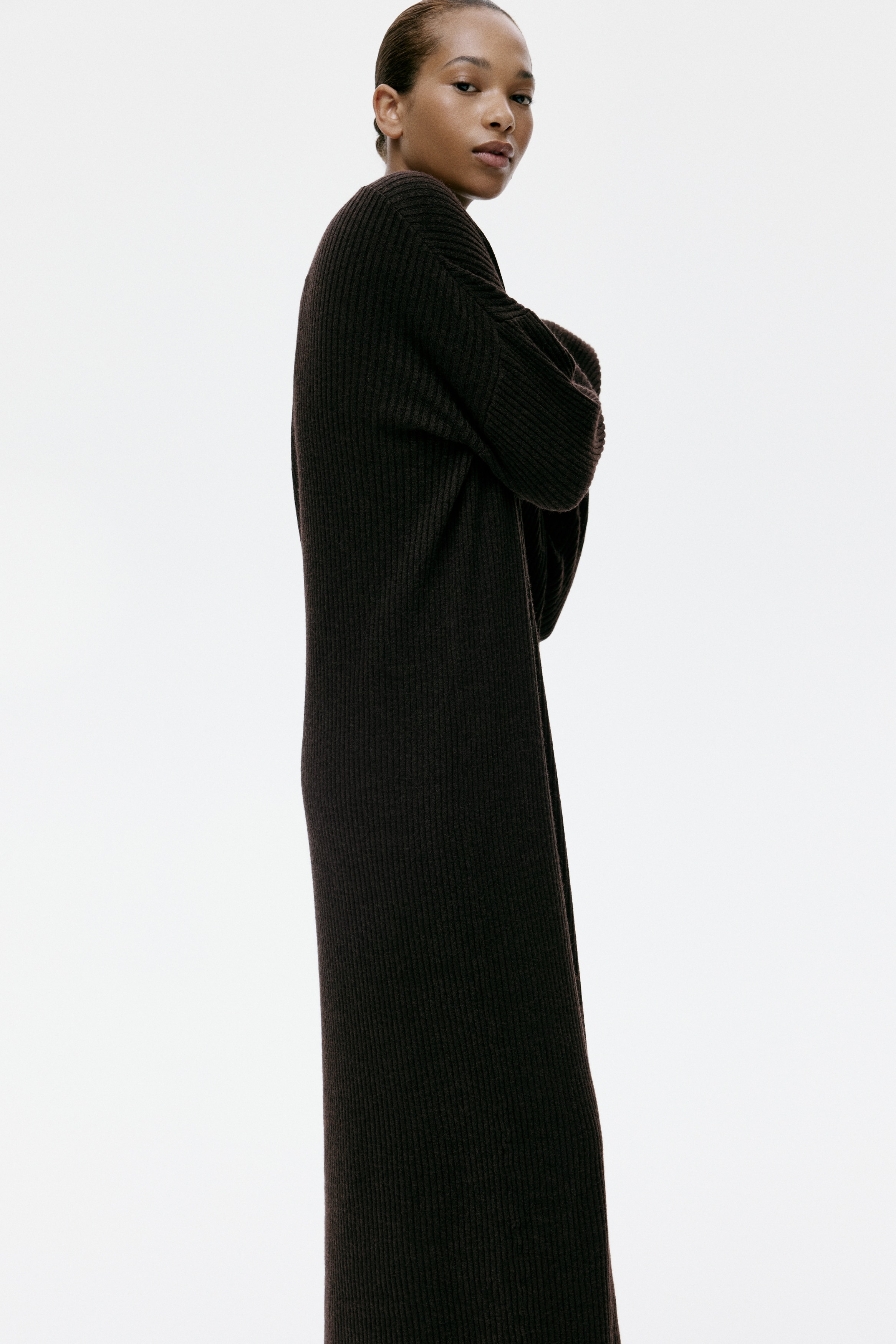 chinese dress ladies H&M Grey Sleeveless Turtleneck Wool Maxi Dress UK XS main image 0