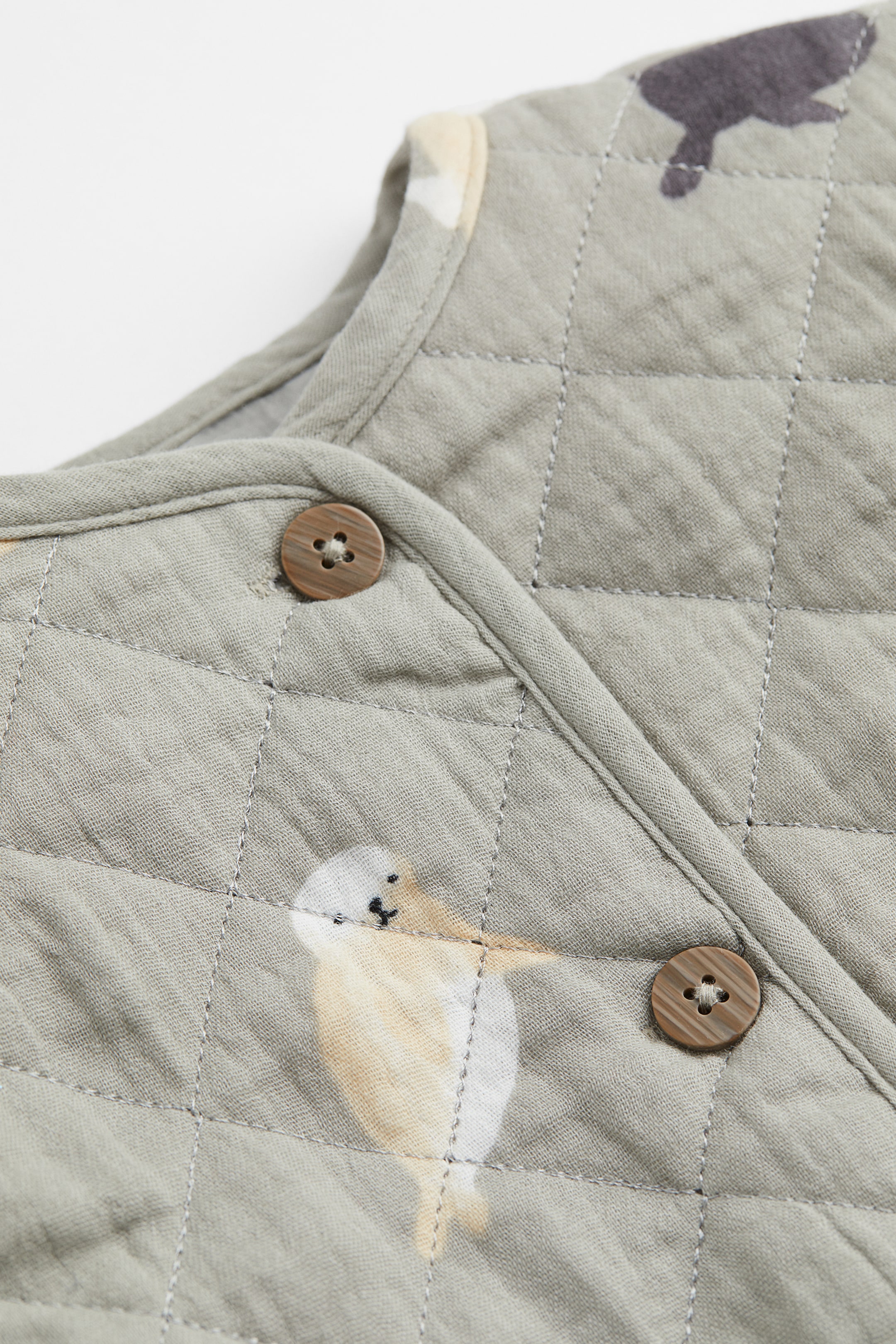 Visa större bild: Quiltad jacka - Ljus grågrön/Sälar - BARN | H&M SE 2