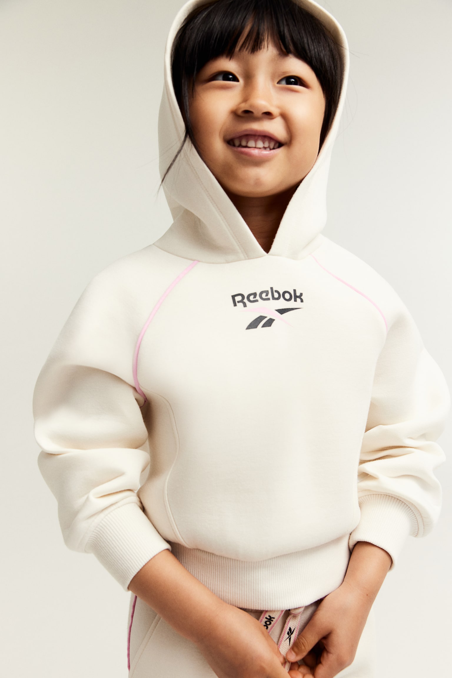 Boxy Style Scuba Hoodie - Cream/Reebok - 2