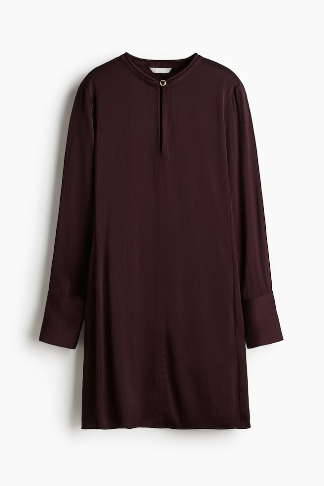 Tunic Dress - Burgundy/Black - 1