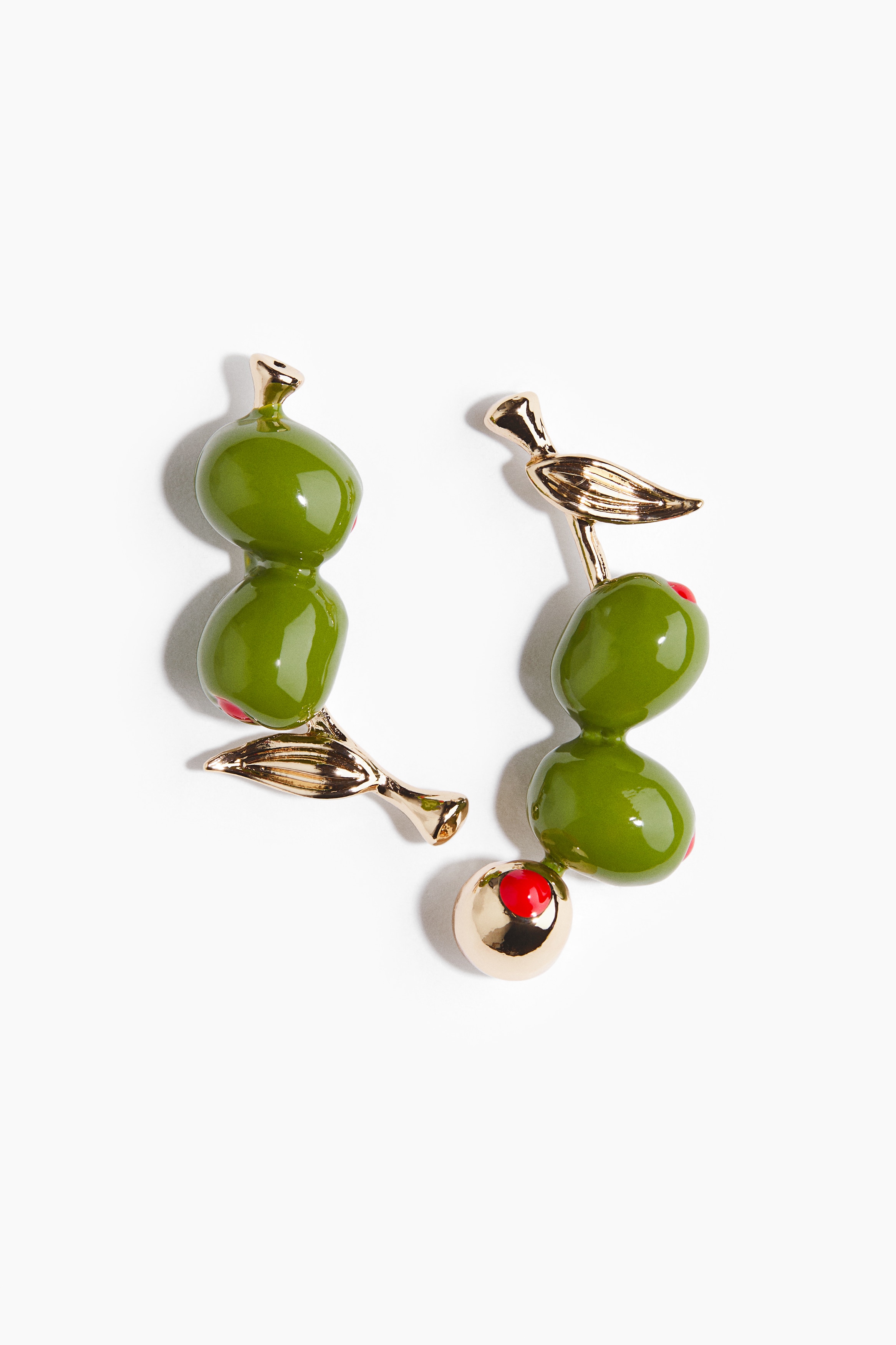 H & M - Olive-shaped earrings - グリーン