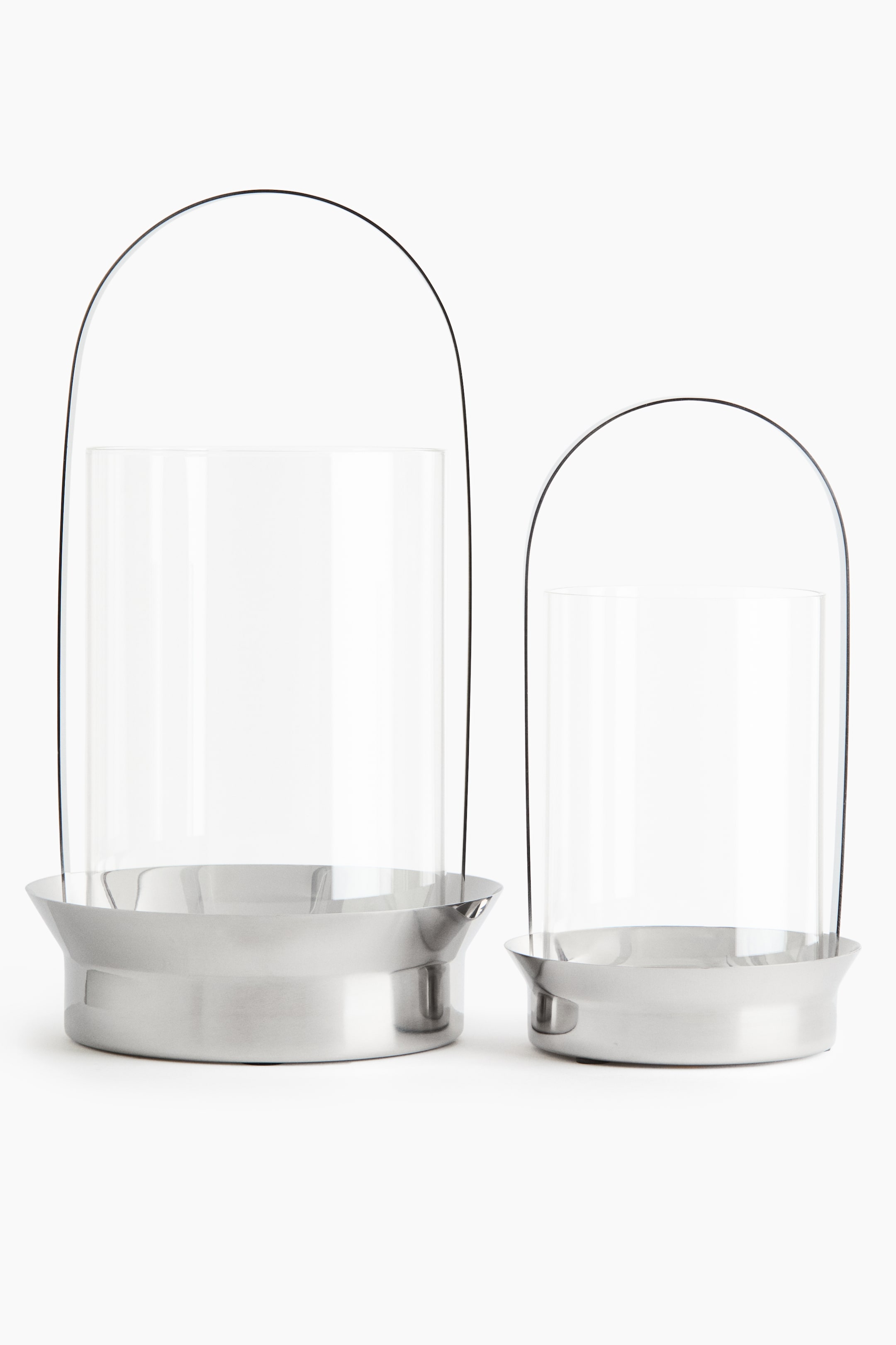 Small Glass Hurricane Candle Holder