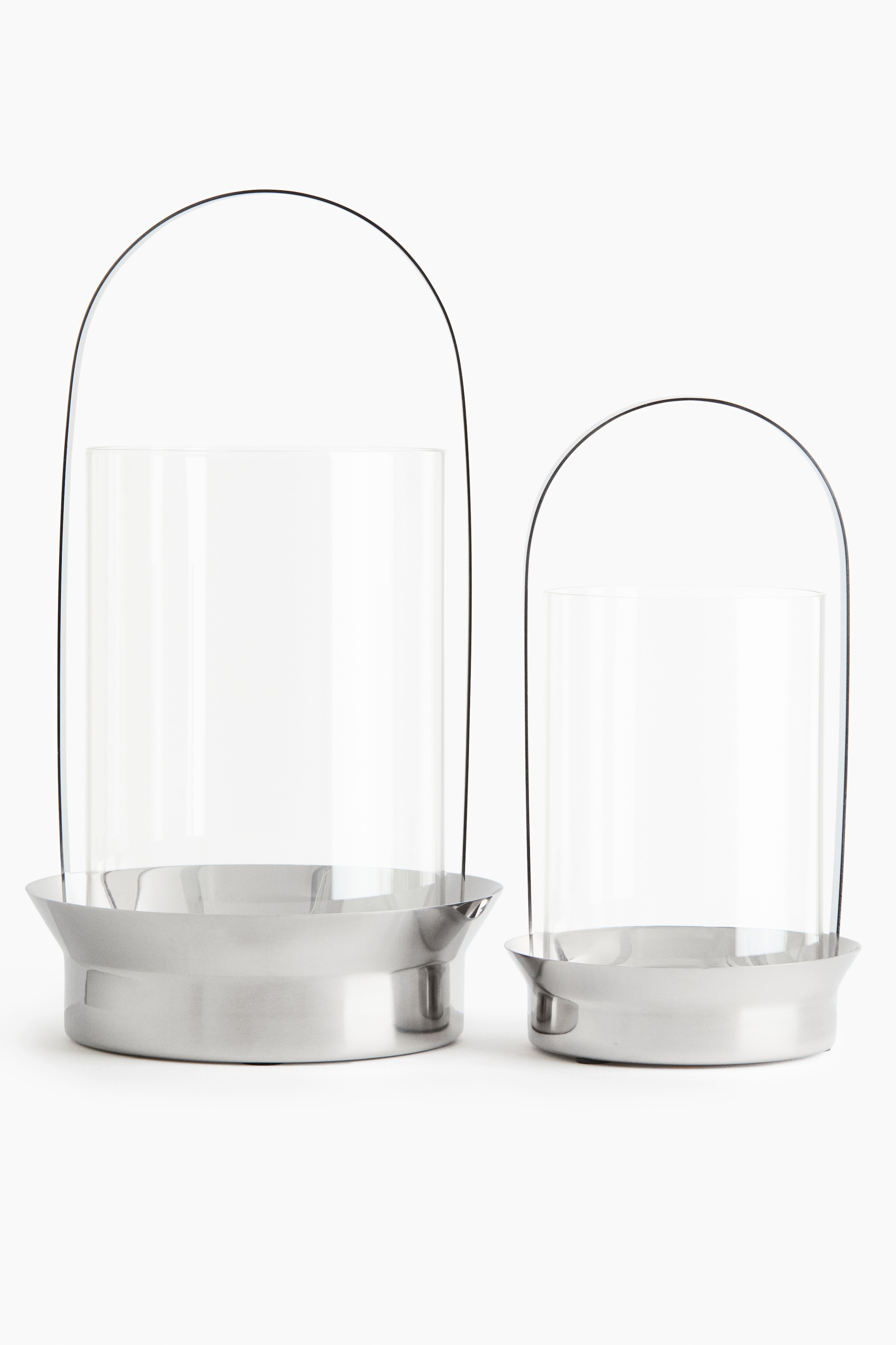 Small Glass Hurricane Candle Holder