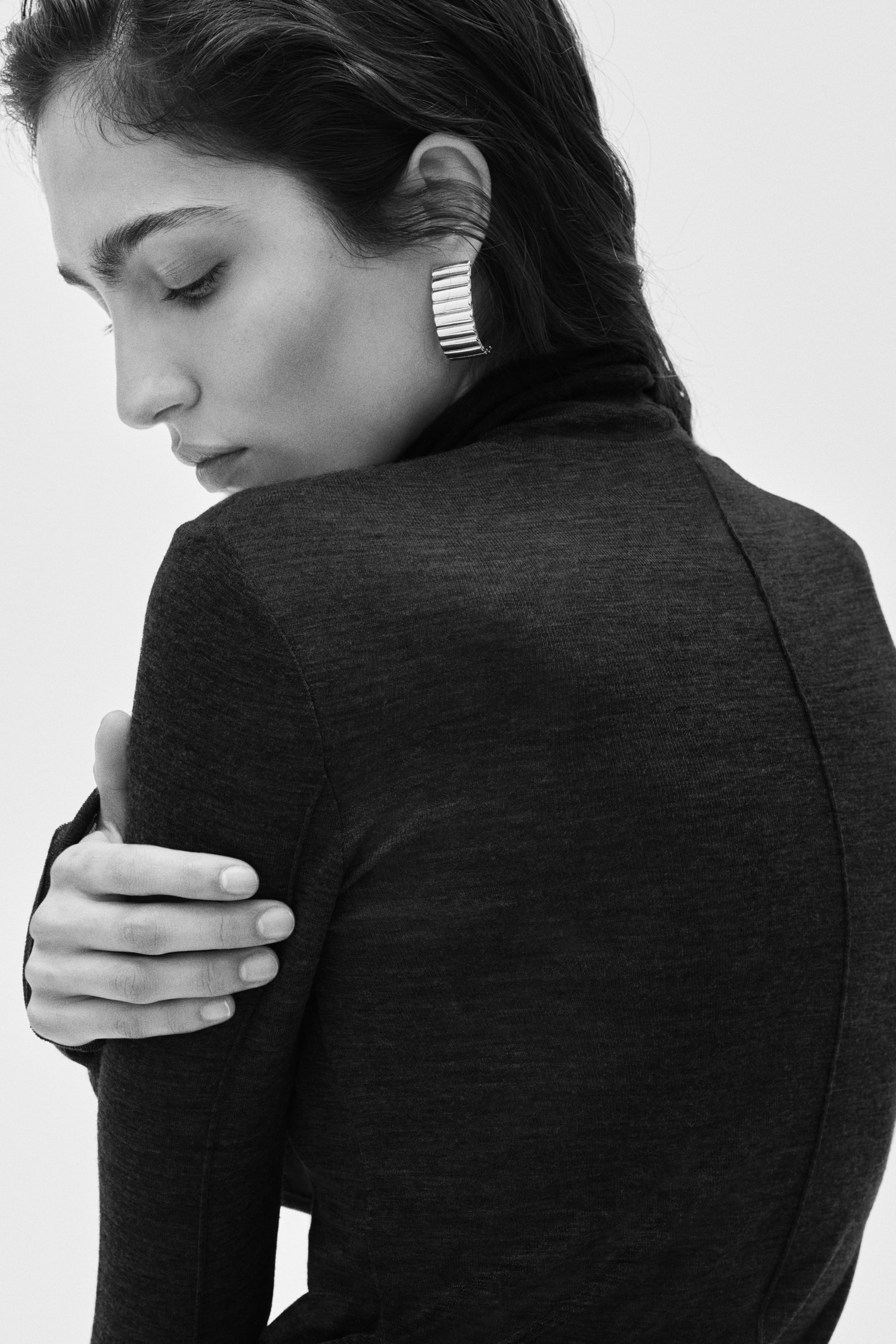 Merino Wool Turtleneck Top
