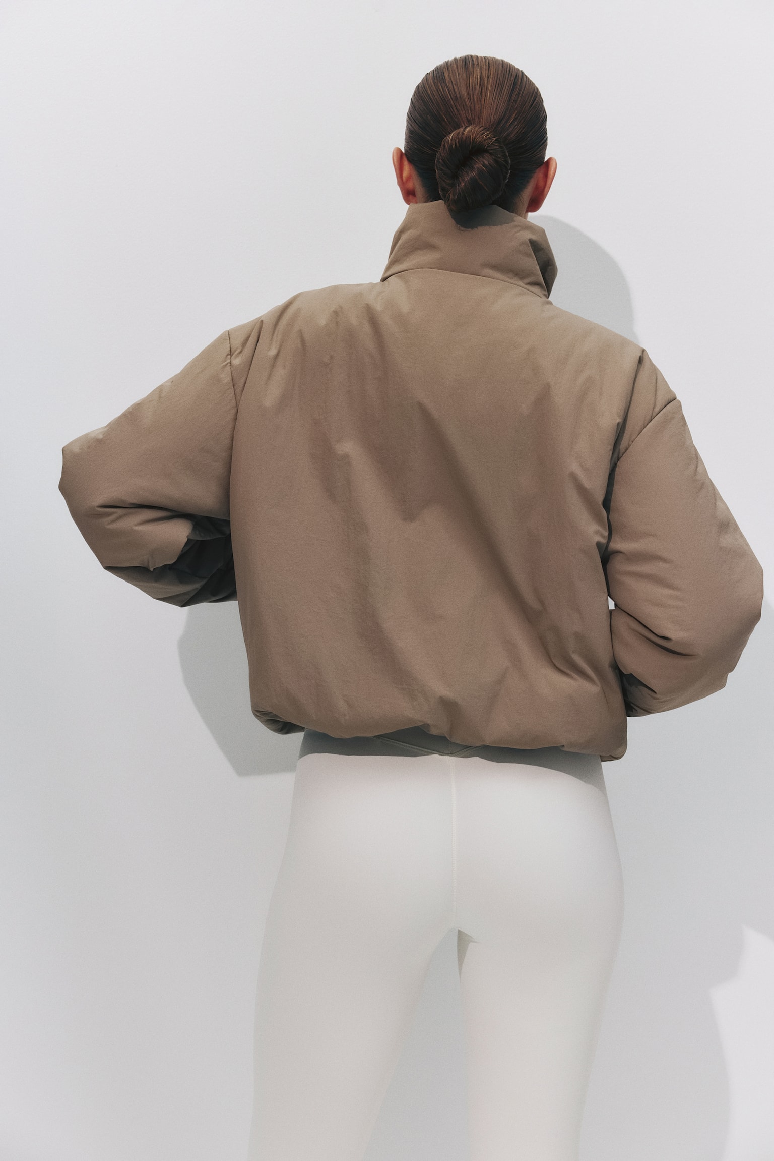 ウォーターリペレント パッデッドスポーツジャケット - ベージュ/ブラック - 8