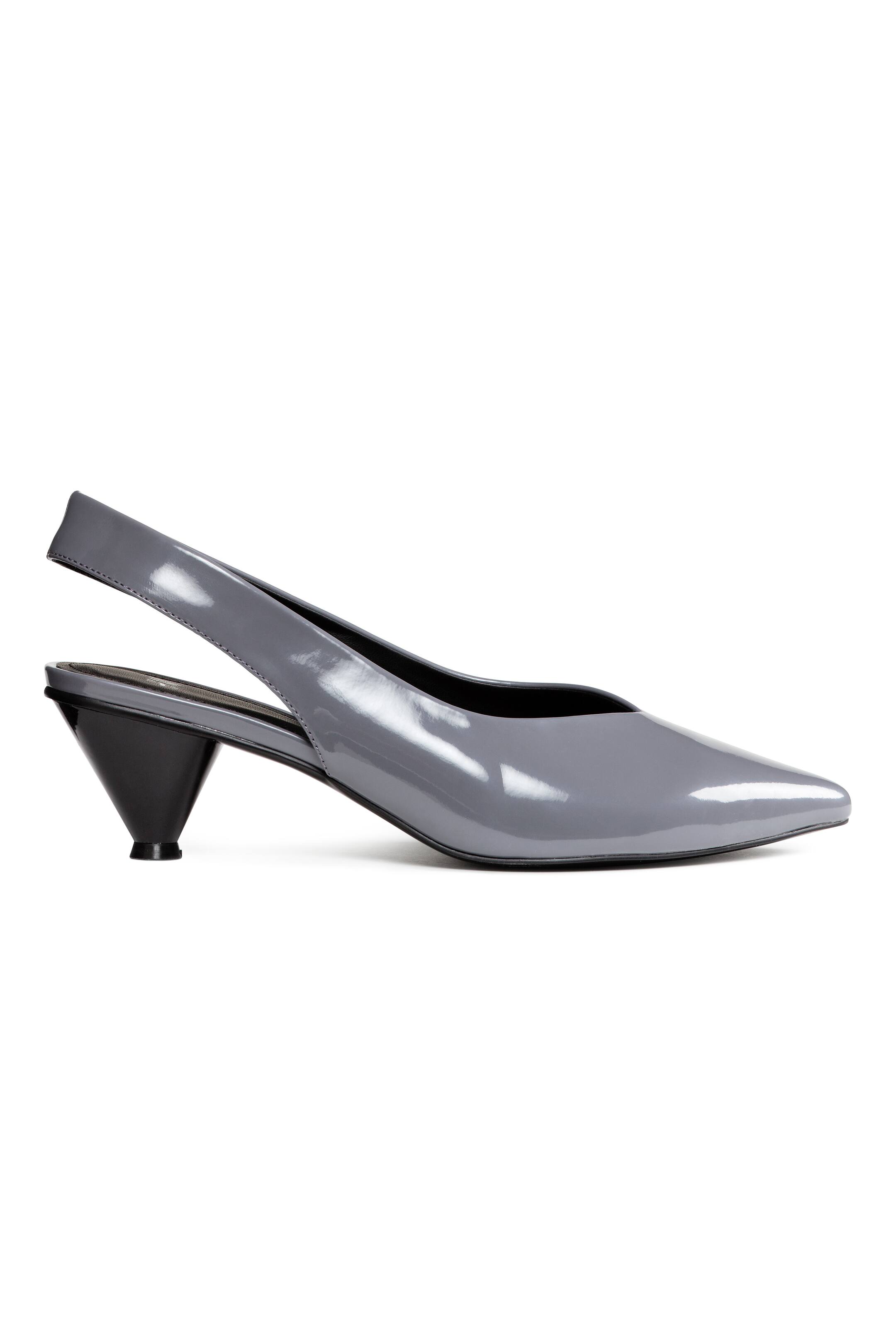 View larger image: Patent slingbacks - Dark grey - Ladies | H&M GB 1
