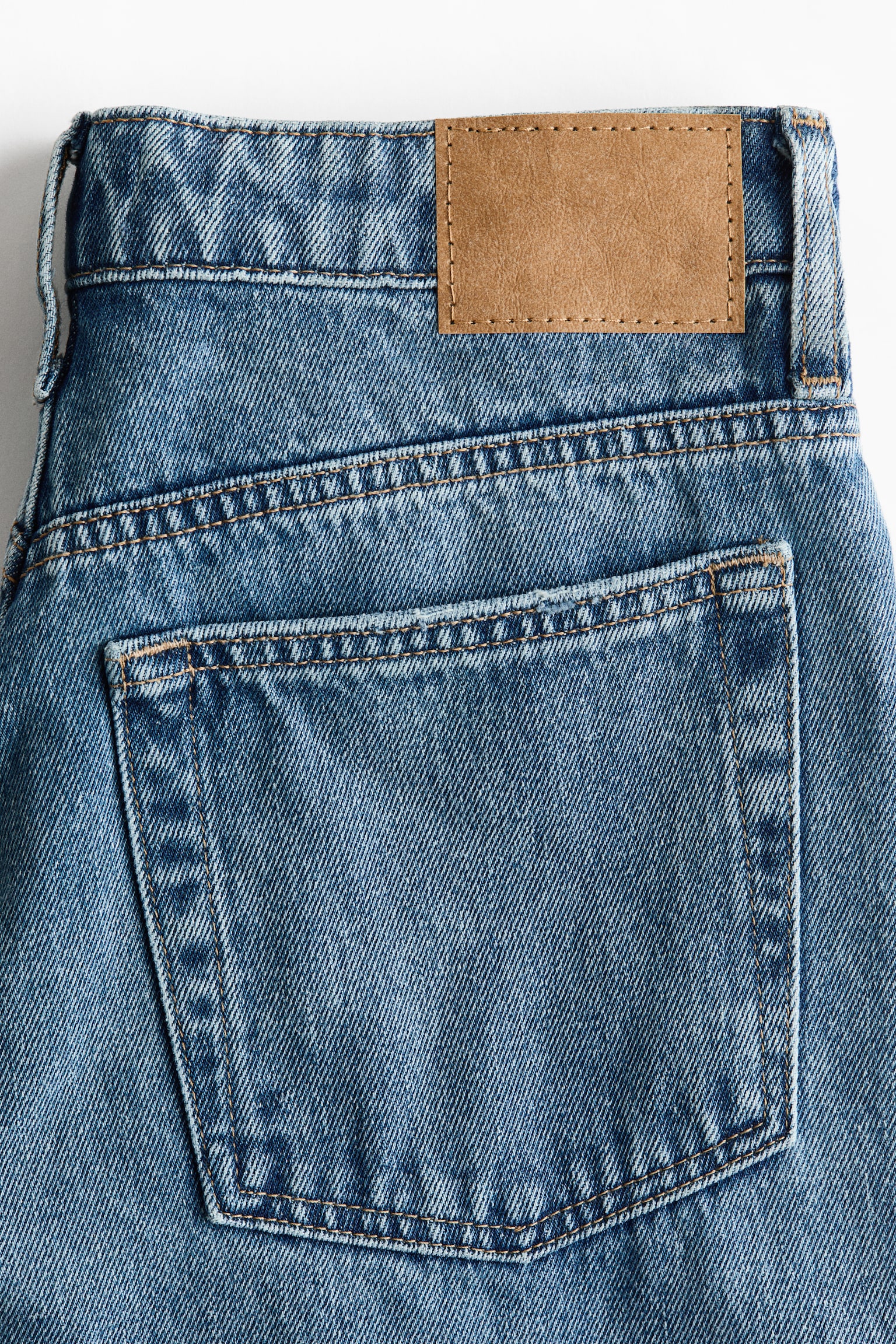 Женские джинсы H&M Straight High-Waist, цвет: Джинсовый синий — фото 8