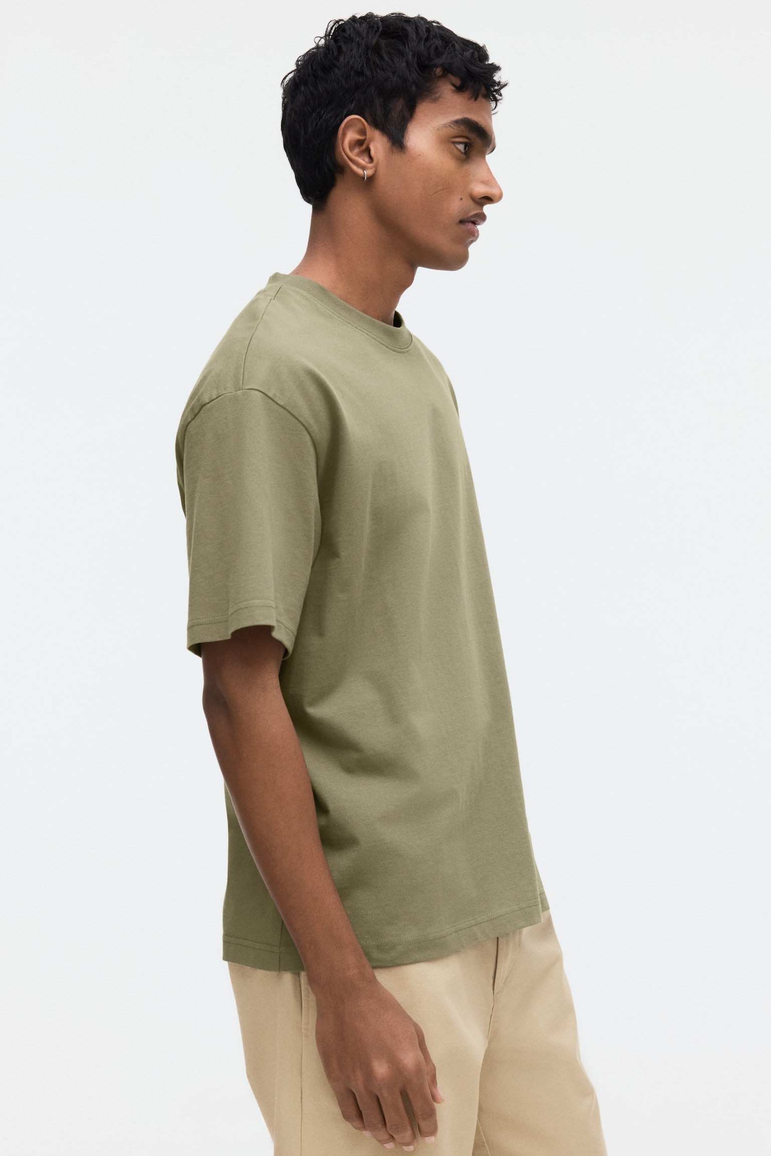 Relaxed Fit T-shirt - Khaki green/Brown/Brown/White/Dark grey/Dusty blue/Dark teal/Beige/Black/Light blue/Teal/Striped/Blue/Forest green/Dark plum purple/Green/Light blue/Beige - 5
