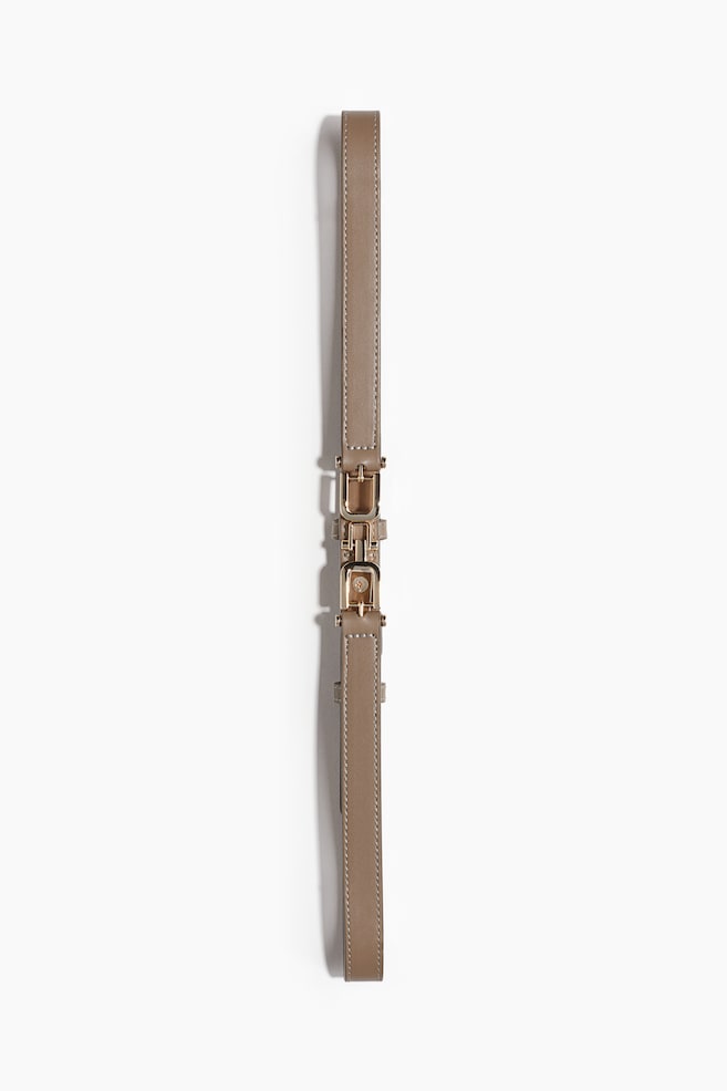 Narrow waist belt - Beige - 1