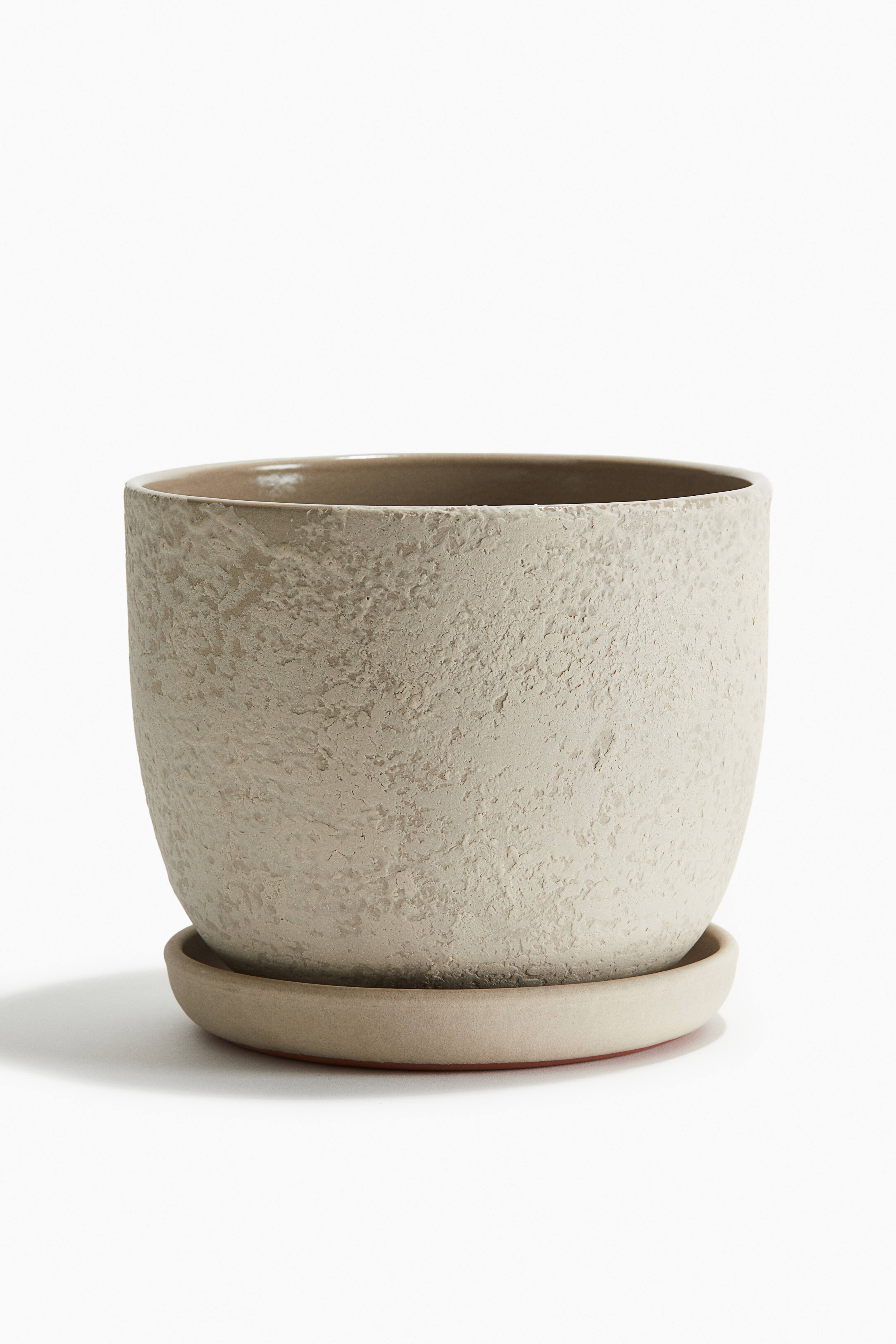 Terracotta Plant Pot & Saucer - Beige - Home All | H&M US