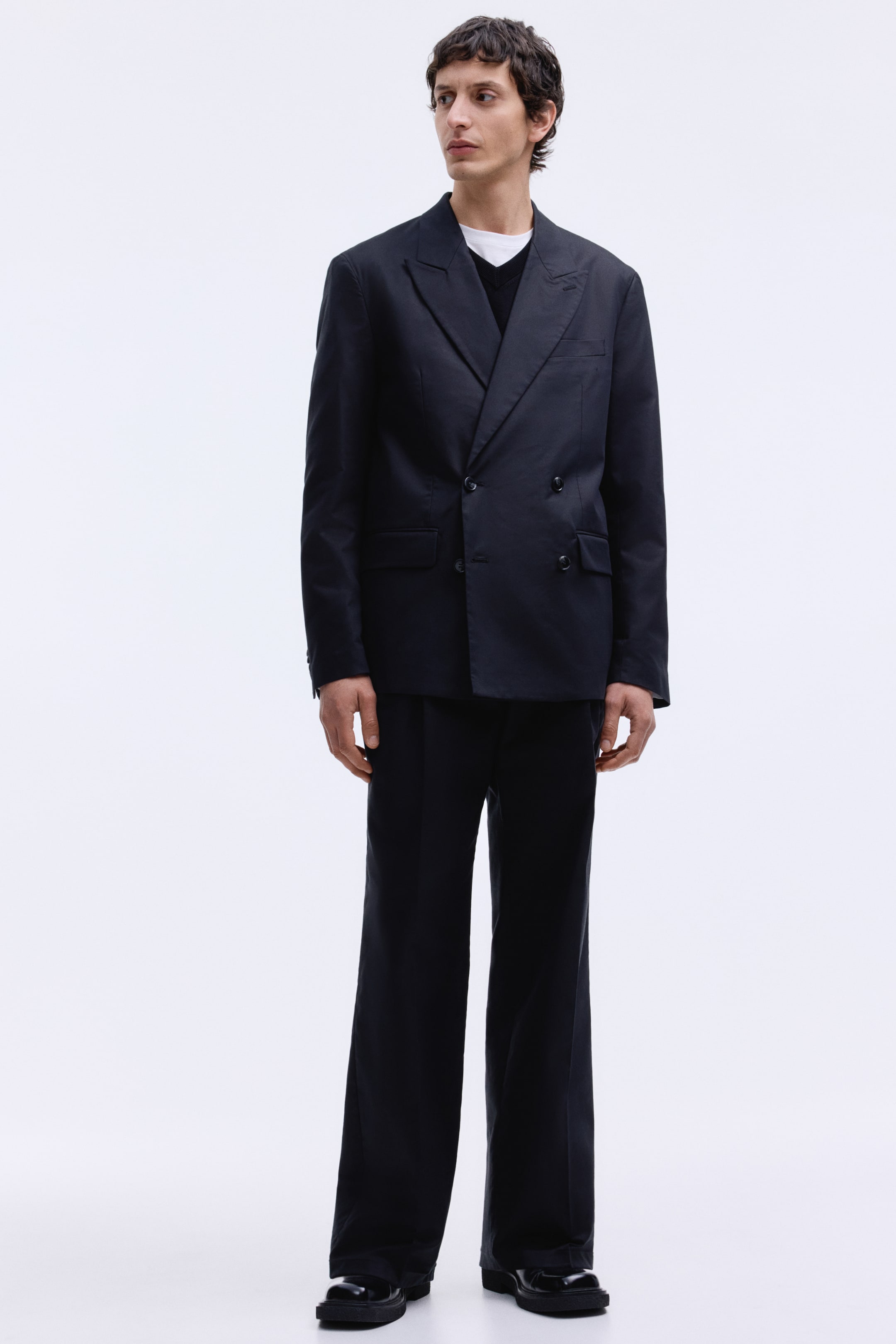 View larger image: Loose-Fit Tailored Pants - Black - Men | H&M US 1